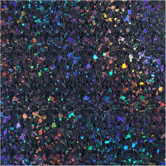 rabbitgoo Blackout Rainbow Window Privacy Film Decorative Stained Glass Diamond Pattern Window Sticker with Iridescent Tint Non-Adhesive Static Cling for Home Office Bathroom, 17.5 x78.7 inch, Black