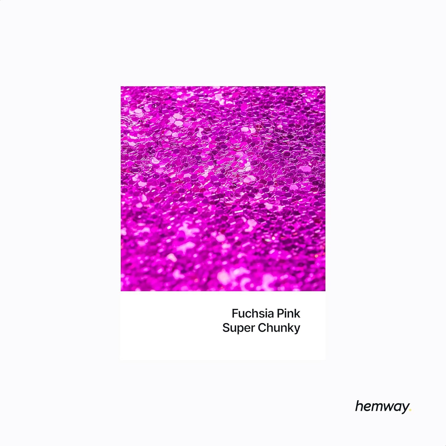 Hemway Glitter for Resin 100g Fuchsia Pink Metallic Crystals for Epoxy Craft Super Chunky Flakes Tumblers Wax Melt
