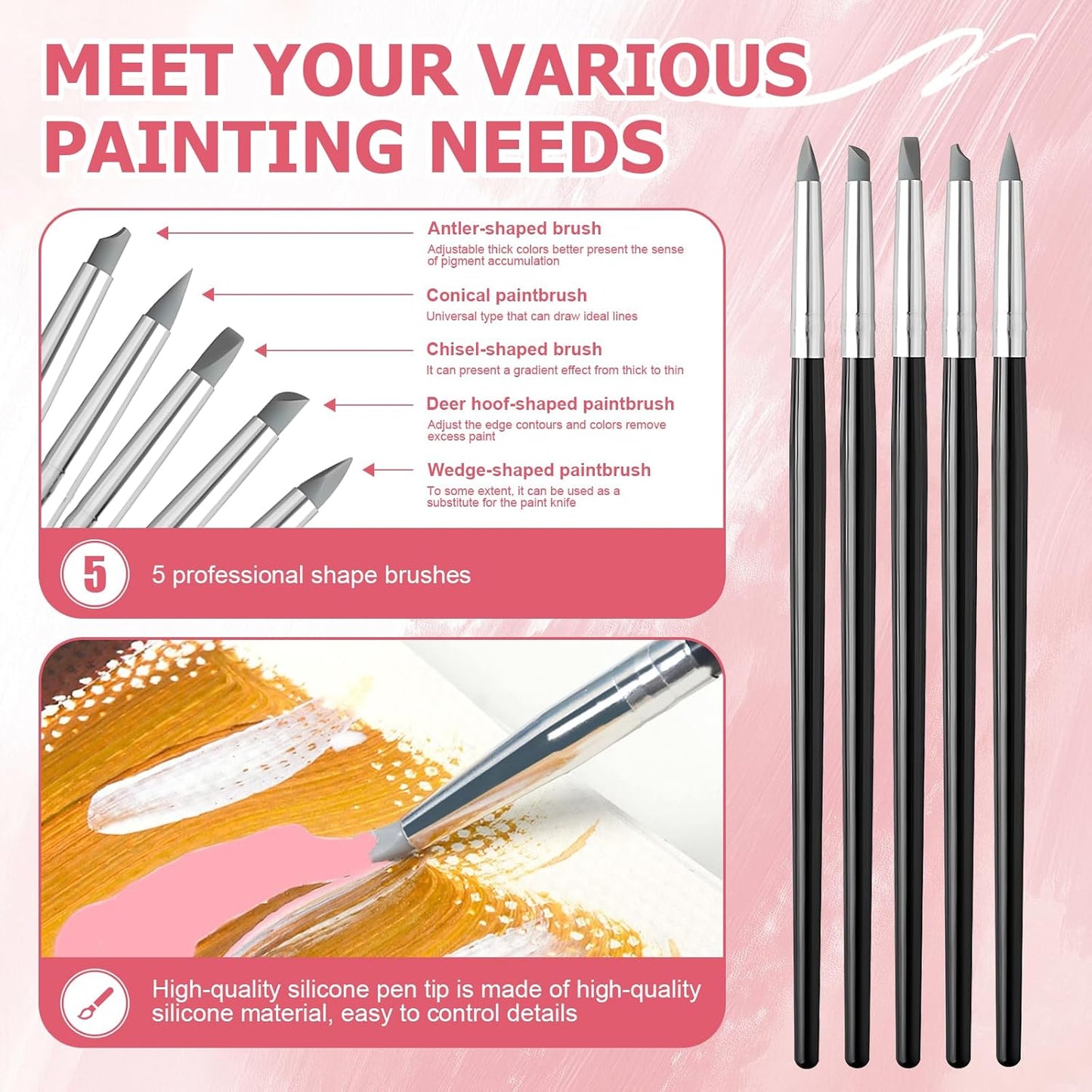 WANJAO Masking Fluid for Watercolor Painting, Liquid Masking Tape with Silicone Pens Cleaning Brush for Painting Fast Drying Easy Peel Use to Art Watercolor Supplies Retouching Covering, 30ml Red