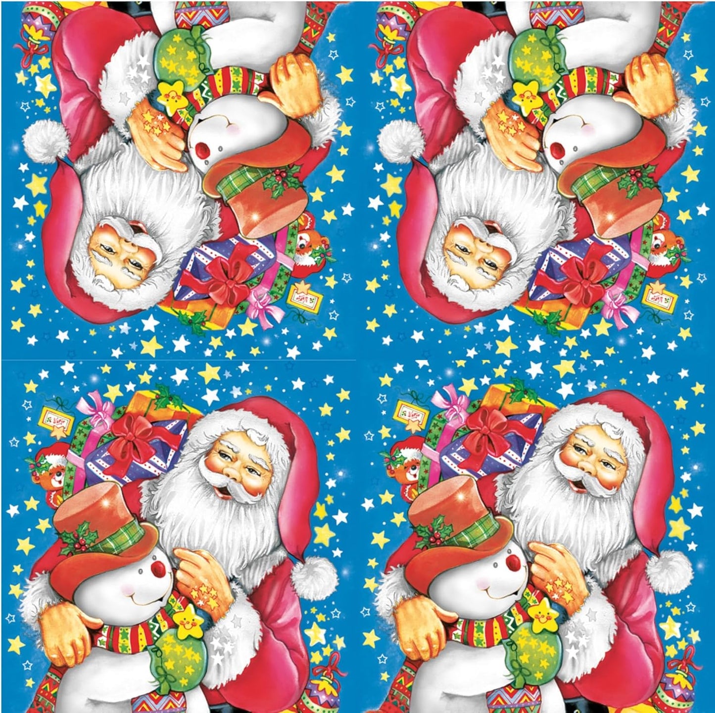 20-ct 13x13 Christmas Paper Decoupage Napkins, 3-Ply Servilletas Tissue Napkin for Dinner and Parties, Disposable Napkins (Santa Snw)
