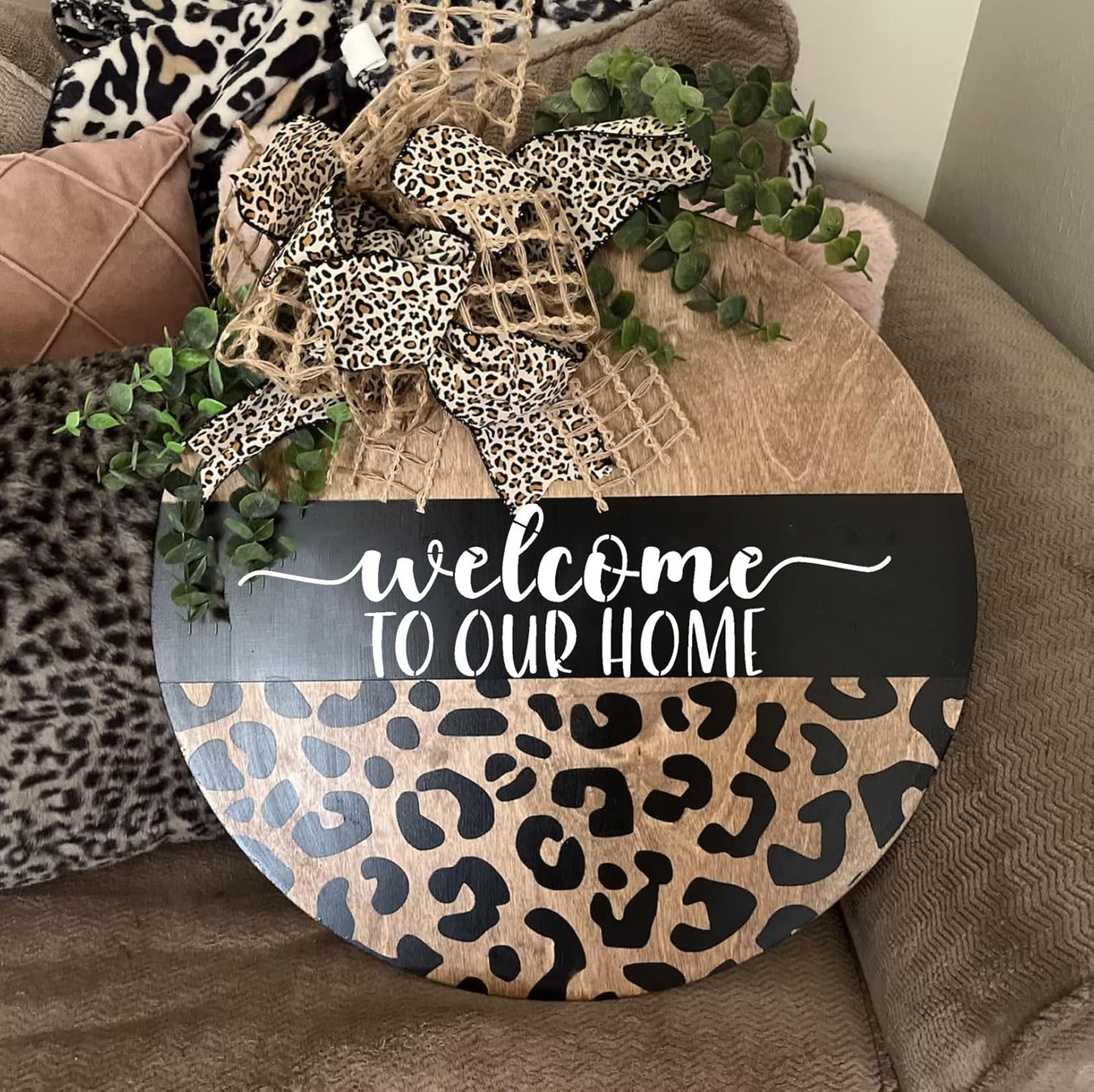 Welcome Stencils for Painting on Wood 12” Welcome Stencil for Wood Sign Doormats Half Round Hello Stencils for Wood Sign Door Mat Fabrics