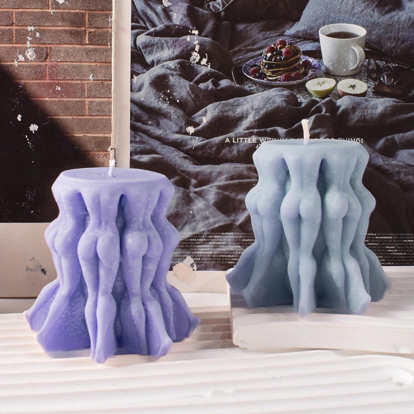 Cylinder Wave Rotation Body Soap Resin Casting Resin Making Molds Silicone Mold for Candle Home Decorate 3D Animal Mold Candle Making Mold