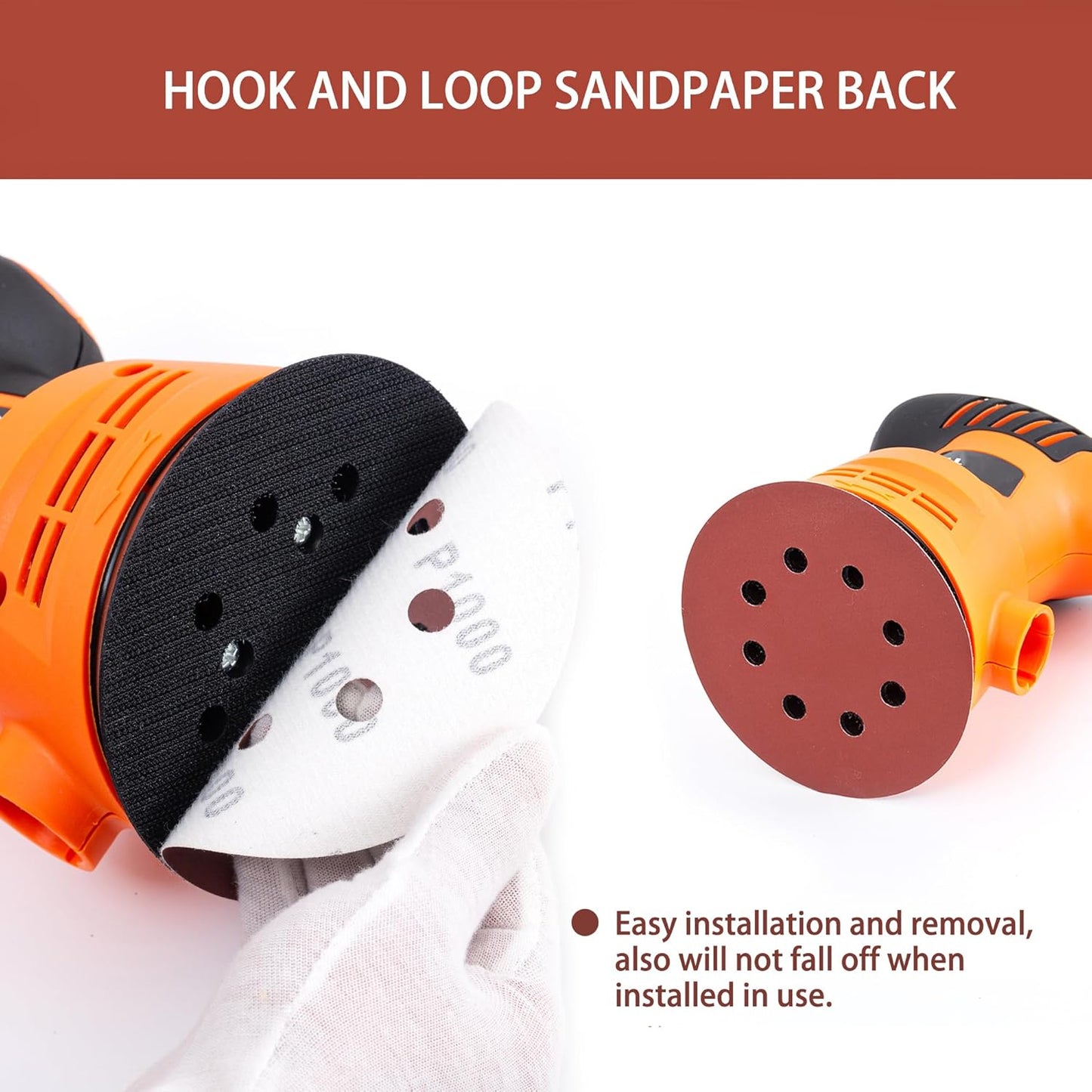 150pcs 1000 Grit Sanding Discs, 5-Inch 8-Hole Sandpaper, for Woodworking or Automotive