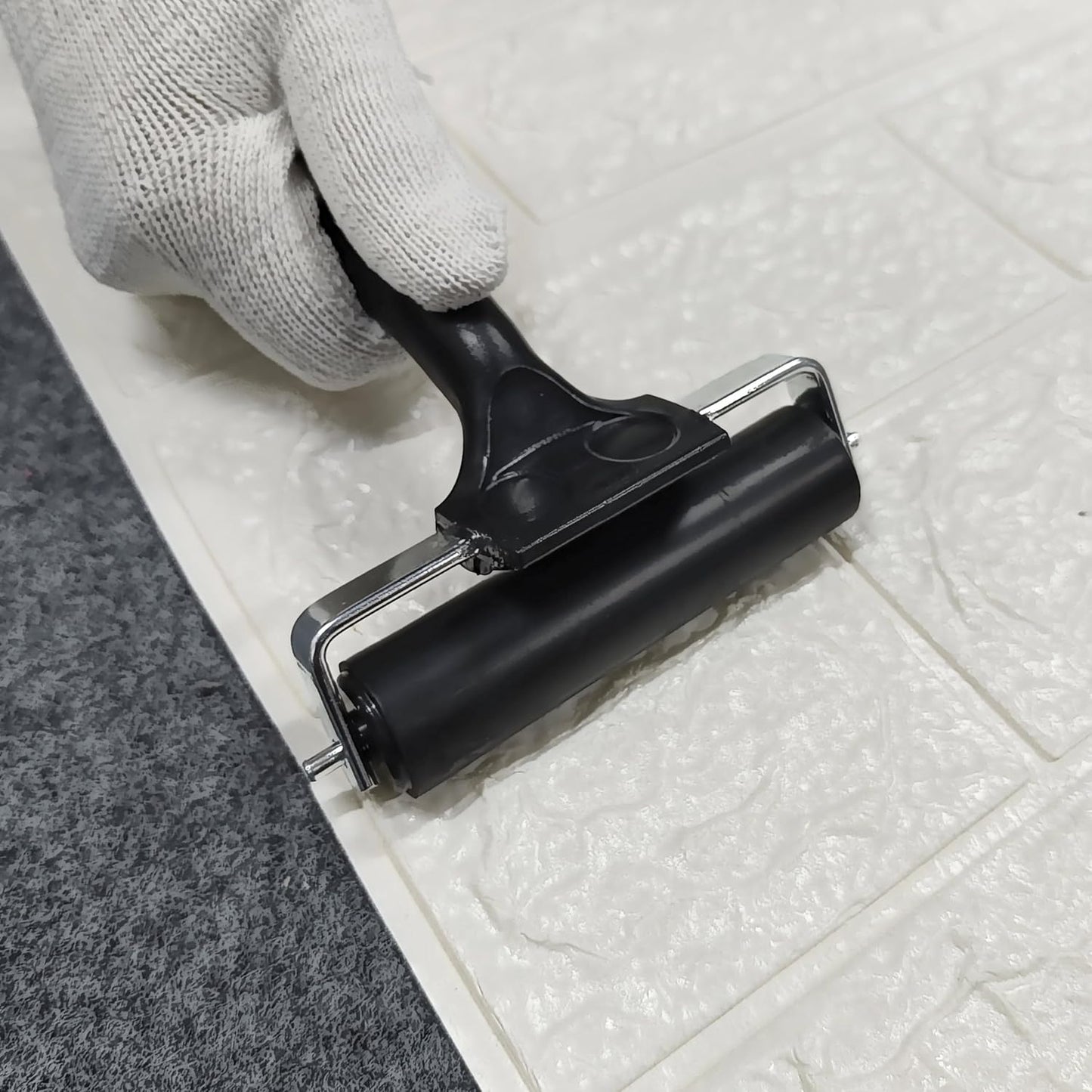 Printmaking Brayers，Rubber Roller, Brayer Ideal for Anti Skid Tape Construction Tools, Print, Ink and Stamping Tools,Crafting, Hard Rubber Roller Brayers, Vinyl Roller Ink Paint Brush (3.9in)