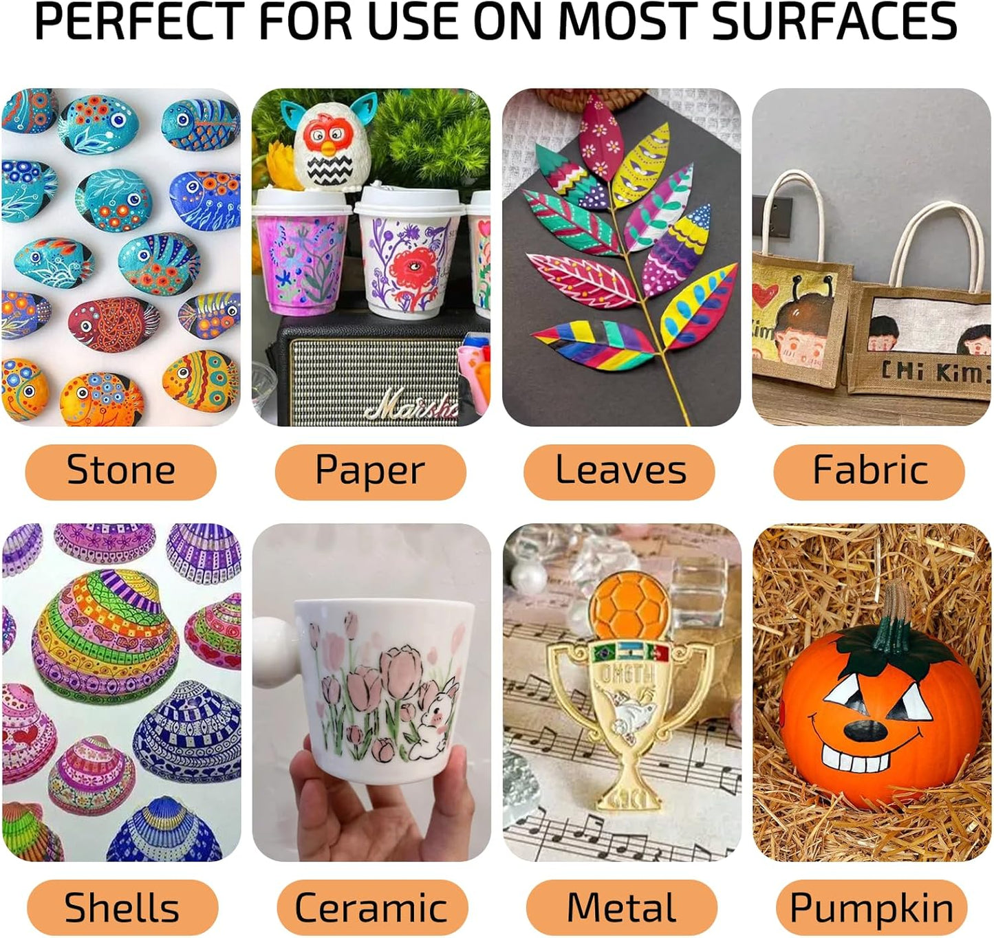 126 Colors Acrylic Paint Markers, Soft Brush Tip Acrylic Paint Pens for Paper, Rock Painting, Glass, Mugs, Fabric, Water Based Drawing Marker Set, Acrylic Painter Ink