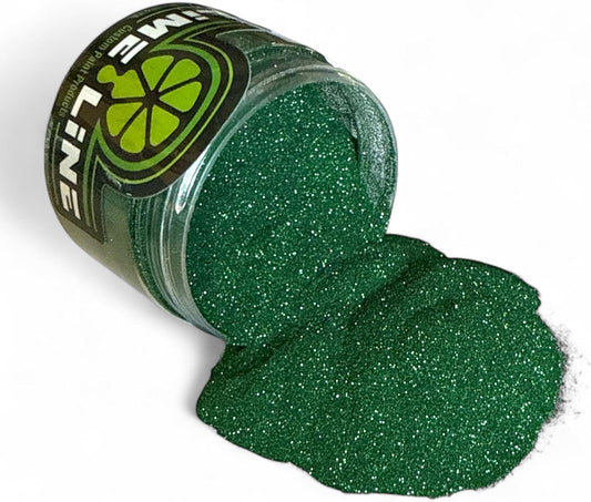 LiME LiNE Sprayable Metal Flake Paint Additive: Solvent Resistant Glitter for Automotive Custom Painting (Green)