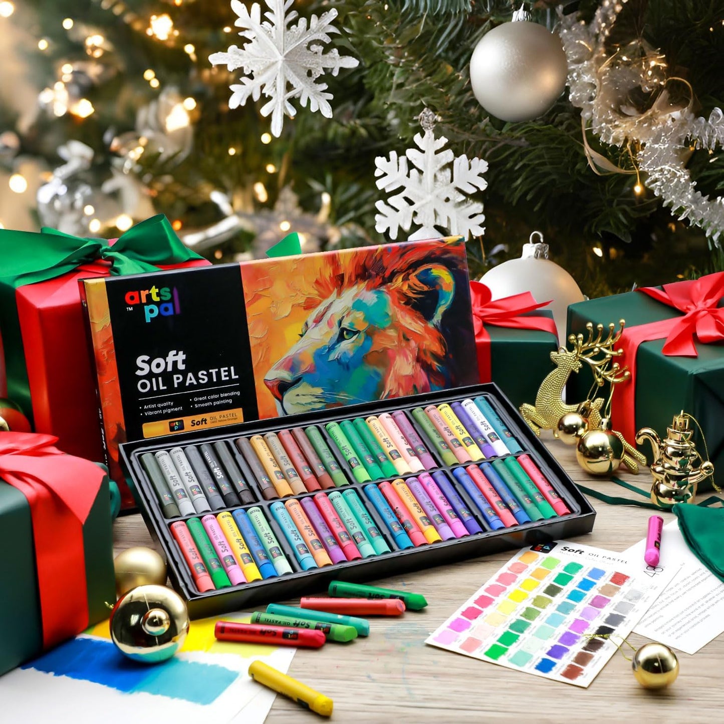 Soft Oil Pastels Set of 48 Vibrant Colors, Smooth and Soft Oil Pastel Crayons for Artists, Beginners, Teachers, Students, Great Blending and Layering for Art Supplies, Art Painting, Drawing