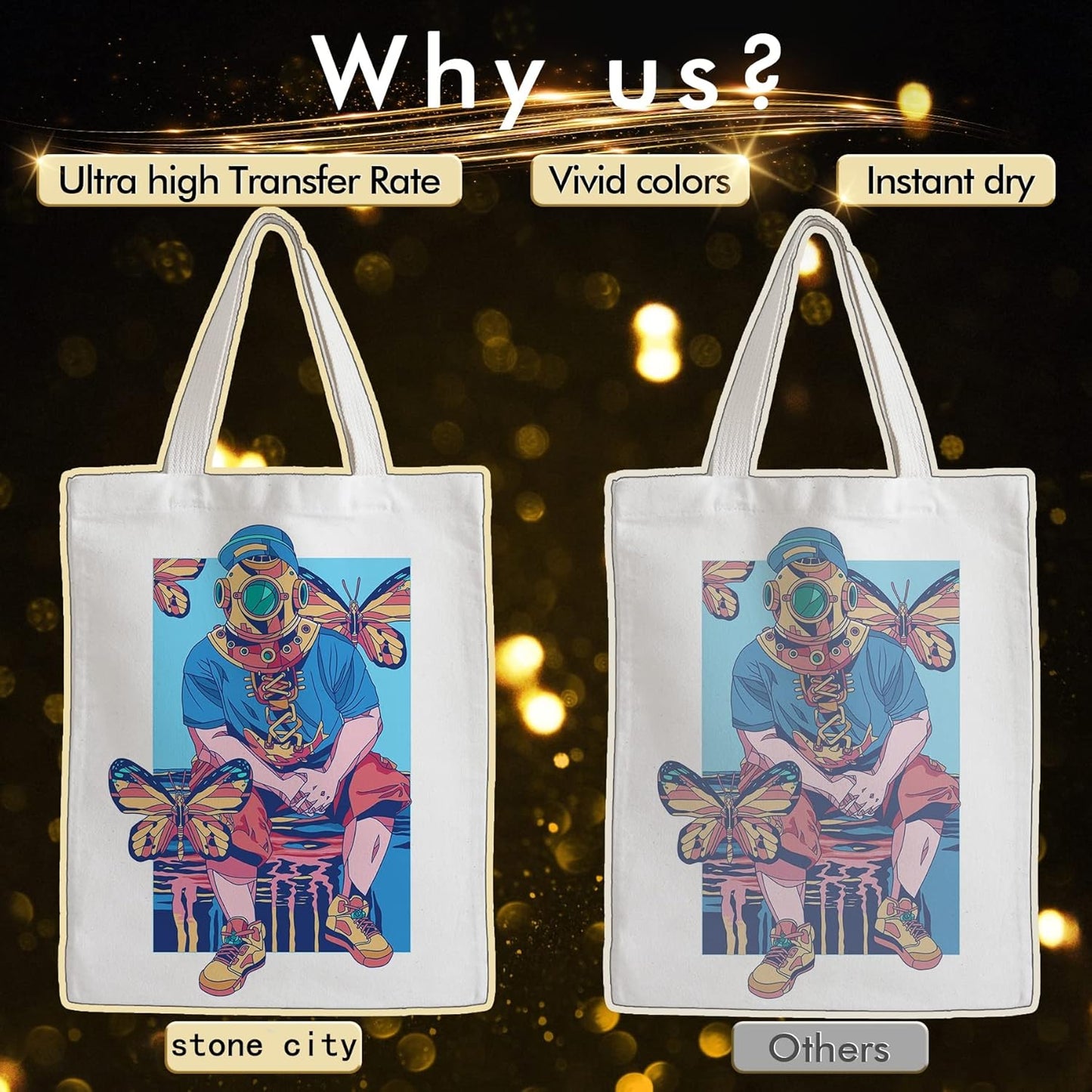 Stone City Sublimation Paper 8.5x14 Inch 110 Sheets 105g for Heat Transfer Light Fabric, T Shirt, Mug, Tumbler, Compatible with Inkjet Printer with Sublimation Ink