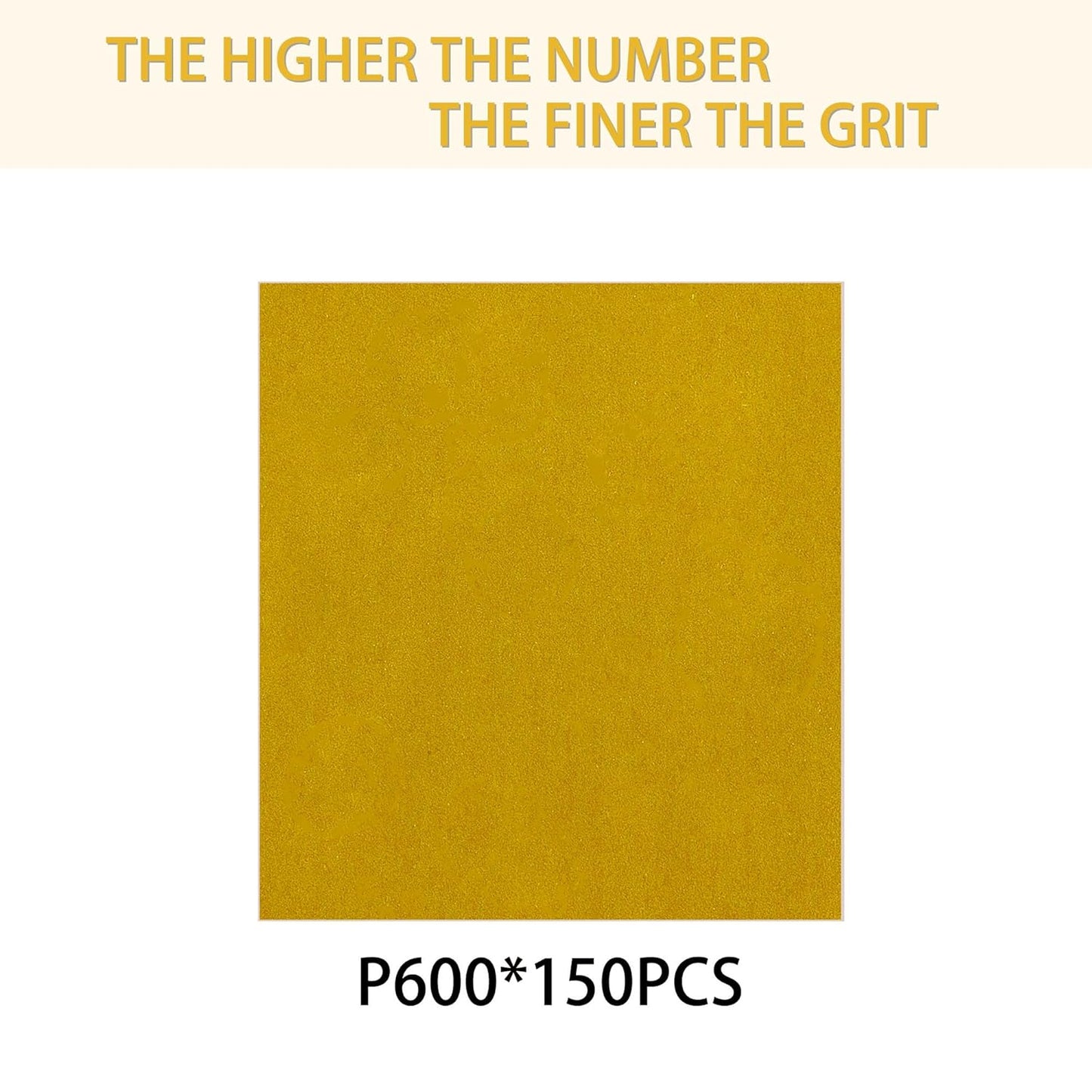 150PCS 600 Grit Gold Sanding Discs, 5-Inch 8-Hole Sandpaper for Random Orbital Sander,for Automotive or Woodworking