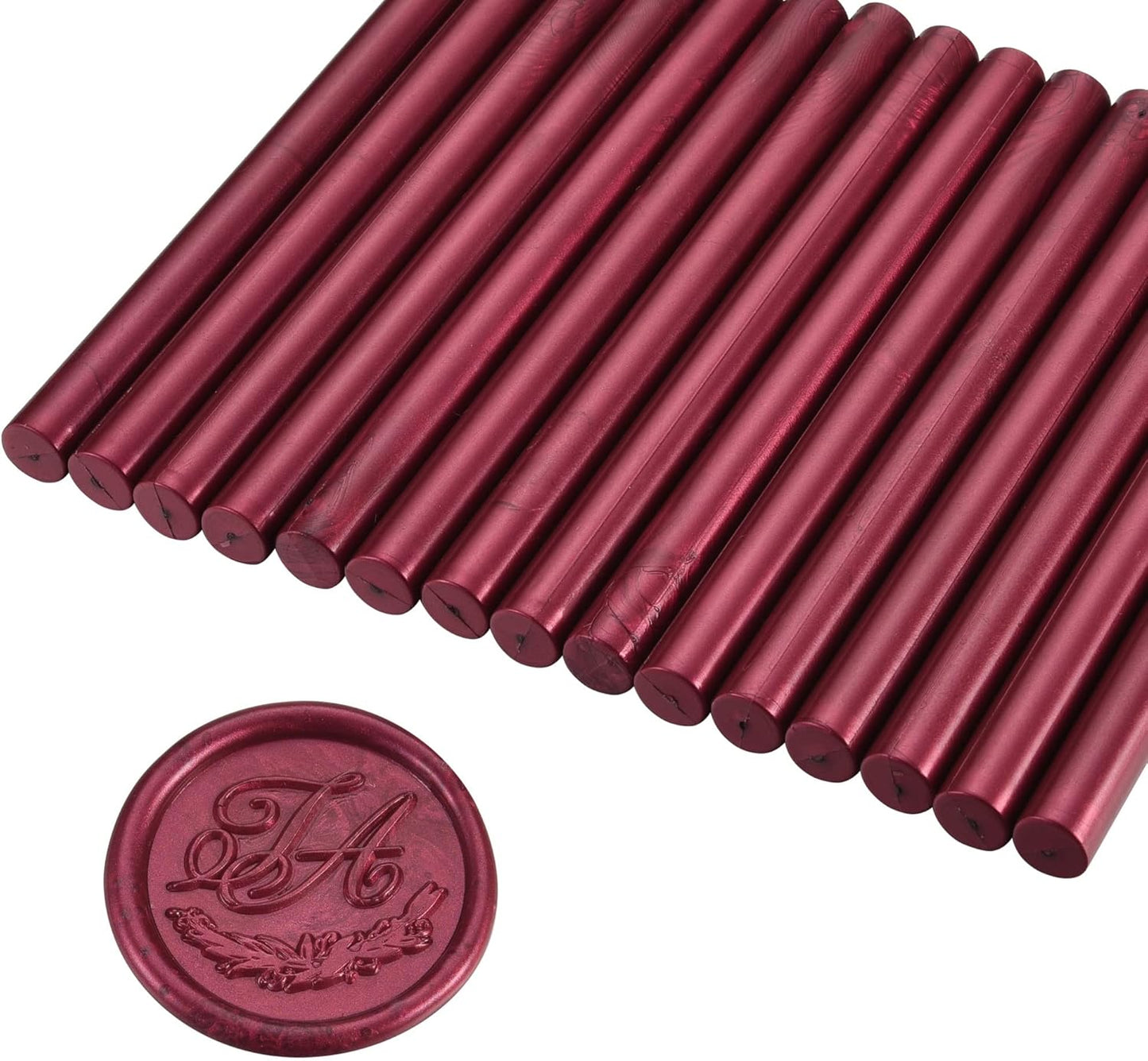 Yoption 15 Pieces Fuchsia Glue Gun Sealing Wax Sticks for Wax Seal Stamp, Great for Wedding Invitations, Envelopes, Cards, Christmas Gift Ideas, Wine Packages (Fuchsia)
