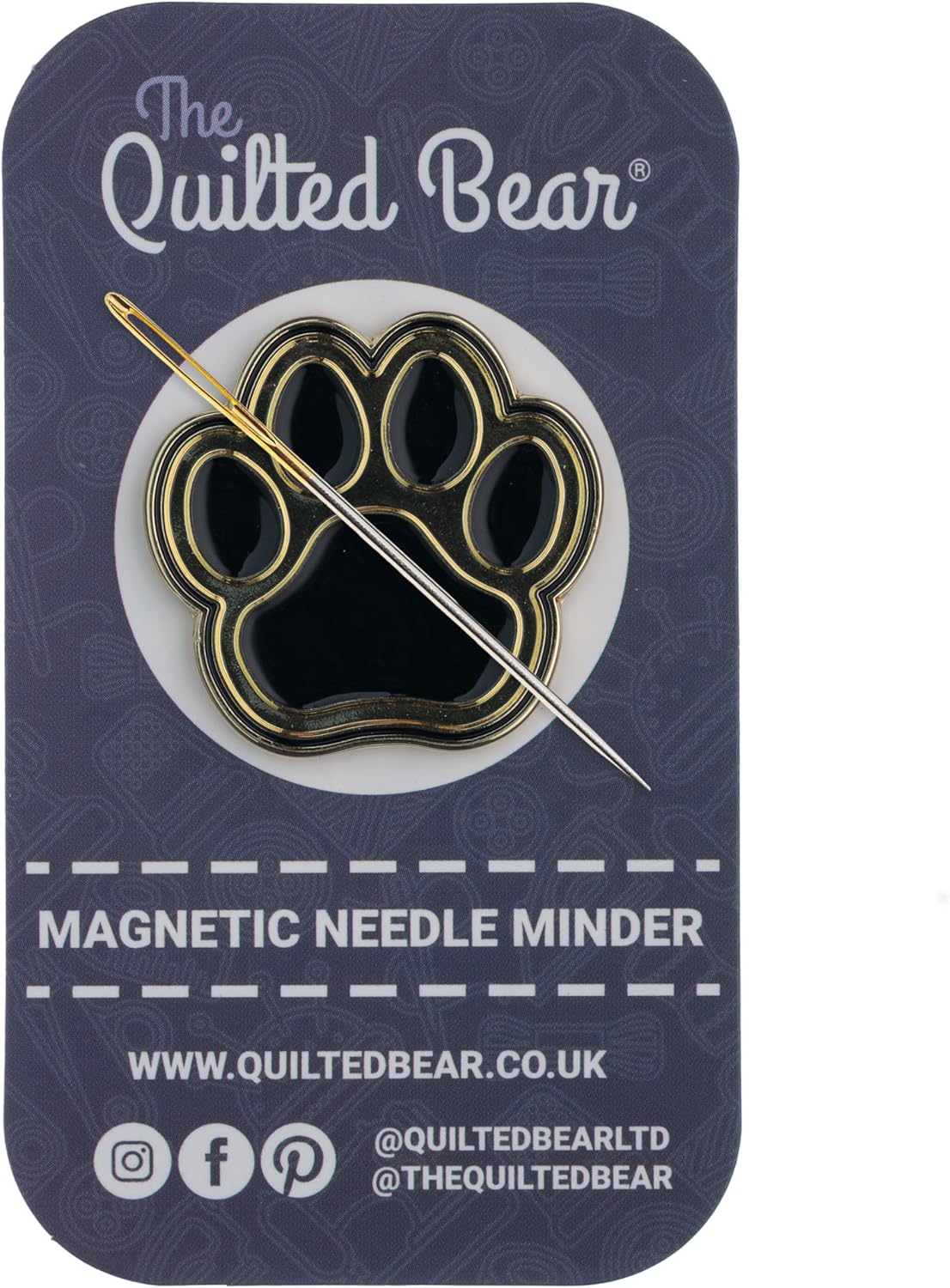 The Quilted Bear Needle Minder - Needle Minder Magnet for Keeping Sewing & Embroidery Needles, Cross Stitch Needles Safe - Stress Free Stitching Cross Stitch Supplies & Embroidery Supplies (Dog Paw)