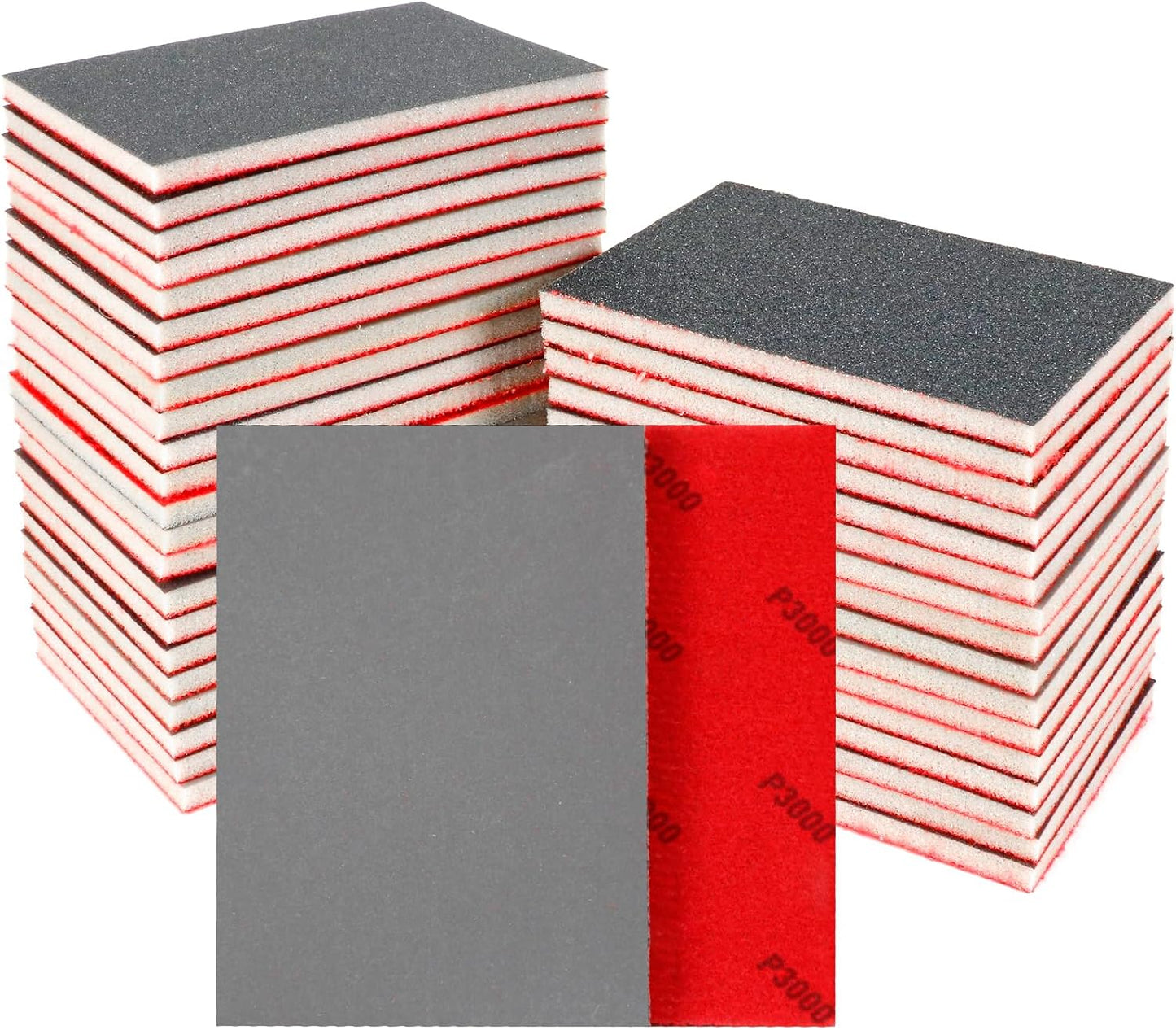 24 Pcs Sanding Sponge 3000 Grit, Washable & Reusable Sanding Blocks for Wood, Metal, Drywall, Glazing, Wet Dry Sandpaper for Smooth Finishing