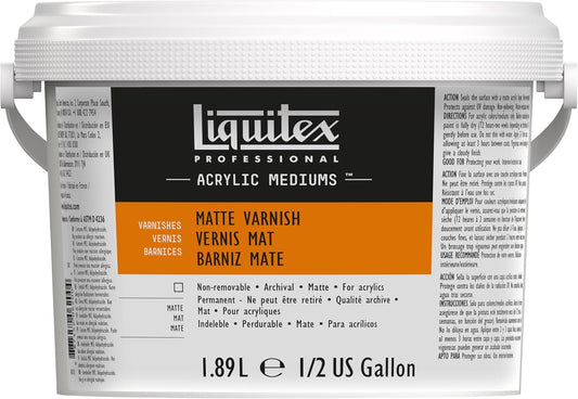 Liquitex Professional Matte Varnish, 1.89L (Half Gallon) Bucket