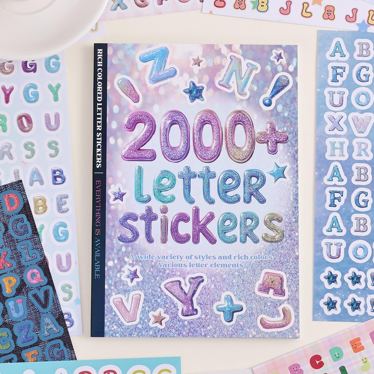 2000+ Pcs Alphabet Sticker for Journaling,Fun & Colorful Craft Letter Stickers for Junk Journal, Scrapbooking Supplies, Ideal DIY Decorative Gift for Women Teen Girls