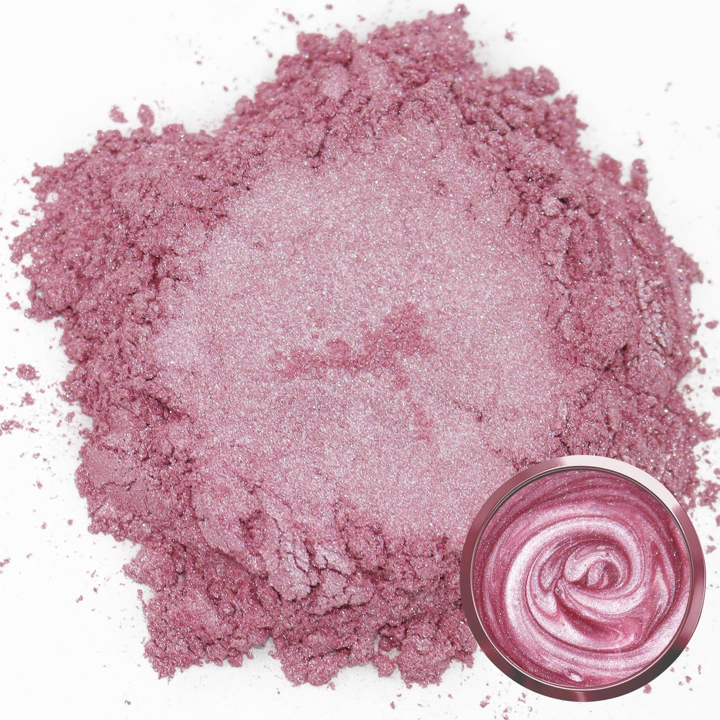 Matio Pink Mica Powder for Epoxy Resin, 1.8oz/ 50g Pearlescent Effect Mica Powder Natural Color Pigment for Soap Making, Bath Bomb, Candle Dye, Resin Craft, Paint, Nails Art, Jewelry, Slime Pigment