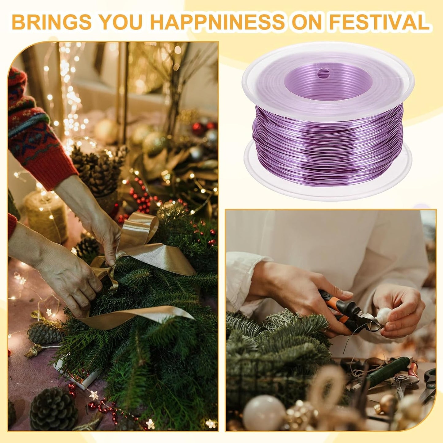 uxcell 18 Gauge / 1mm Anodized Aluminum Wire for Jewelry Craft Making, 102 Feet Bendable Flexible Wire for DIY Home Decor Gardening Sculpture, Light Purple