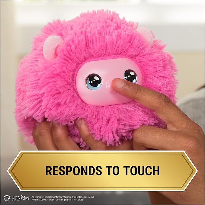 Wizarding World Harry Potter, Interactive Pygmy Puff Plush Toy Pet with Over 35 Sounds & Reactions, Kids Toys, Gifts & Stocking Stuffers for Girls & Boys