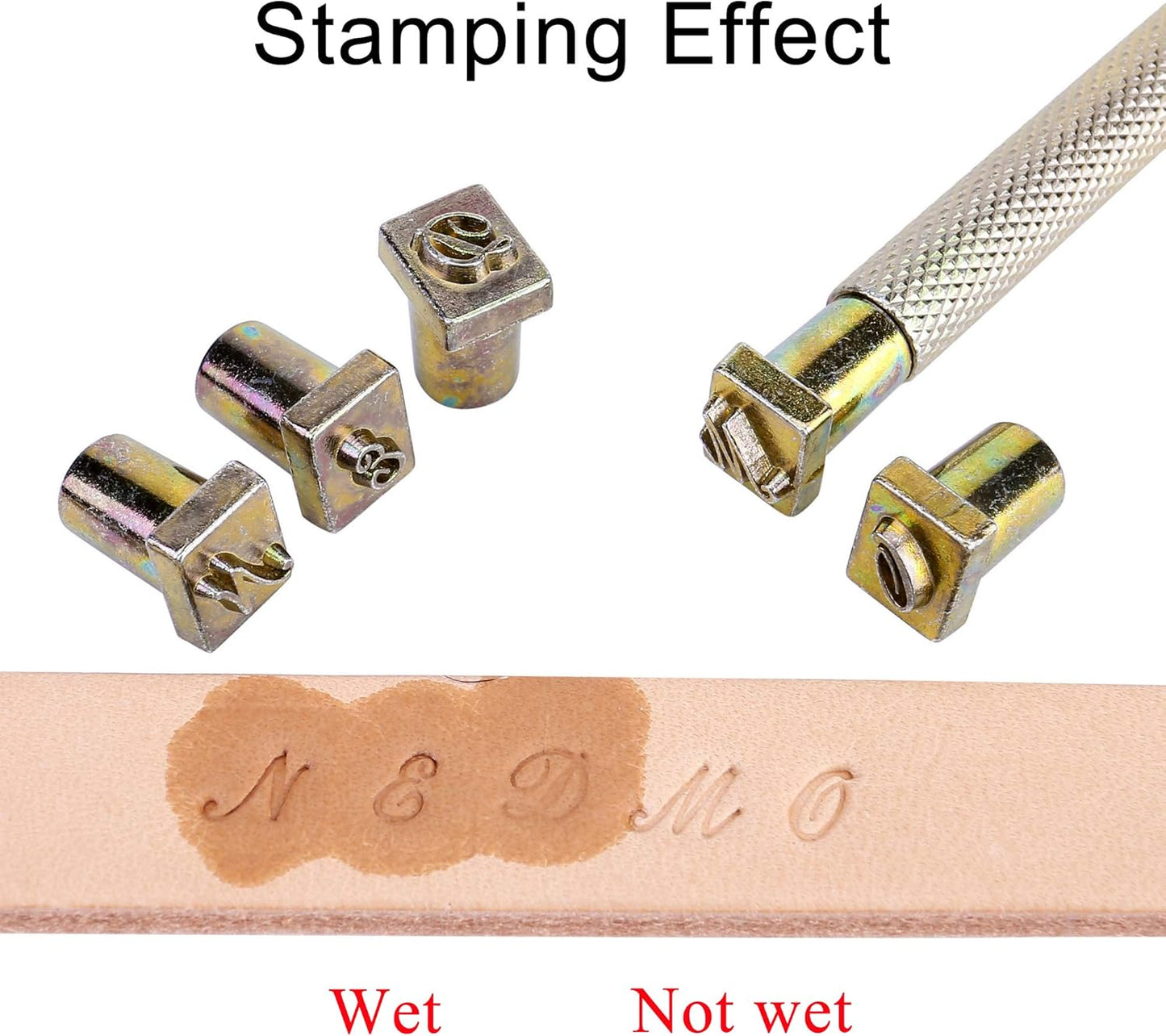 Yoption 37 Pieces Leathercarft Stamping Tool Set, 6mm Alphabet Letters and Numbers Stamps Leather Craft Stamping Tools with Gift Box