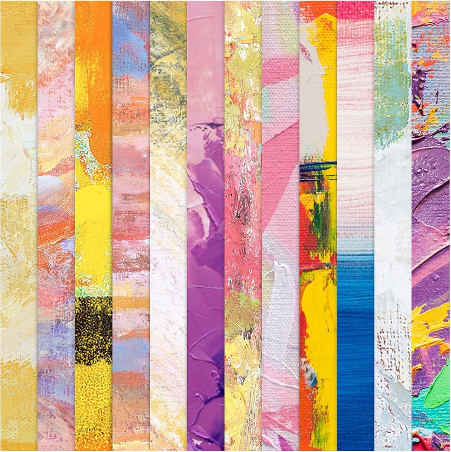 24 Sheets 12 Designs Scrapbook Paper Pad,6"×6” Single-Sided Decopodge Craft Cardstock Paper,Christmas Scrapbooking DIY Decorative Background Cardmaking Supplies.Oil Painting