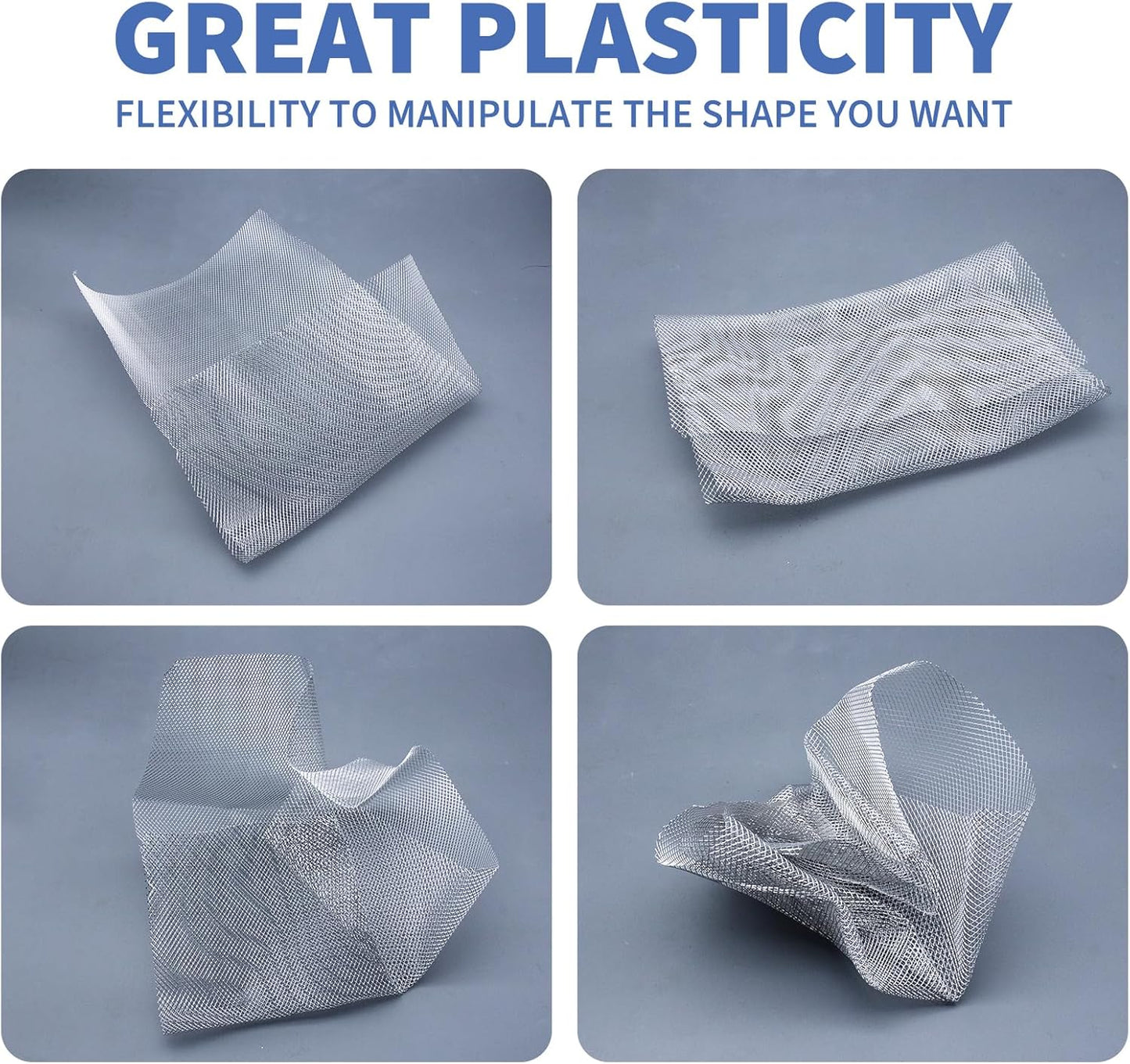 24 Inch by 10 Foot Sculpting Wire Mesh, Aluminum Wire Mesh for Arts and Craft,Sculpting Mesh Roll 24 Inch×10 Foot, Stainless Mesh Screen for Sculpting Clay DIY Projects Jewelry Making