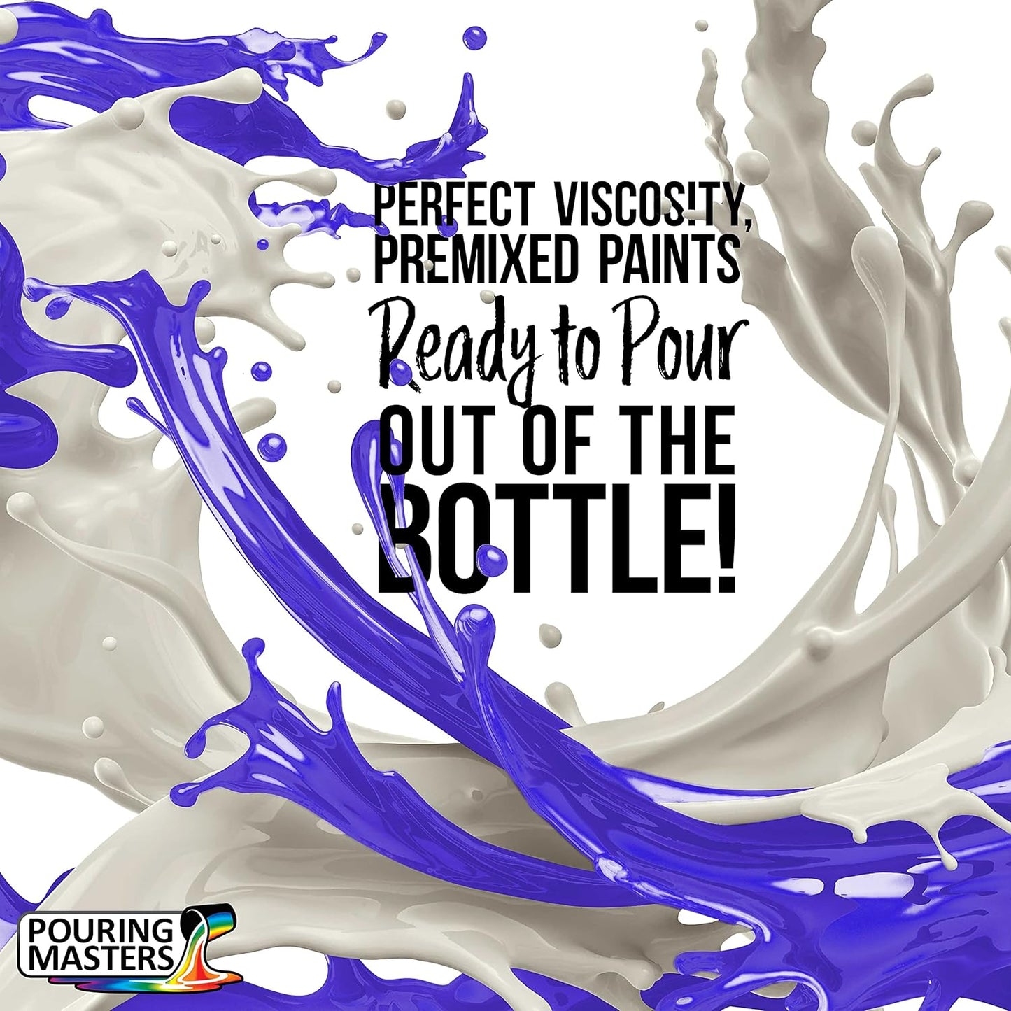 Pouring Masters Wild Purple Iridescent Special Effectsr Acrylic Pouring Paint - Premium 32-Ounce Pre-Mixed Fluid Acrylic Paint - Fluid Art Supplies for Canvas, Wood, Paper, Tile & Rocks