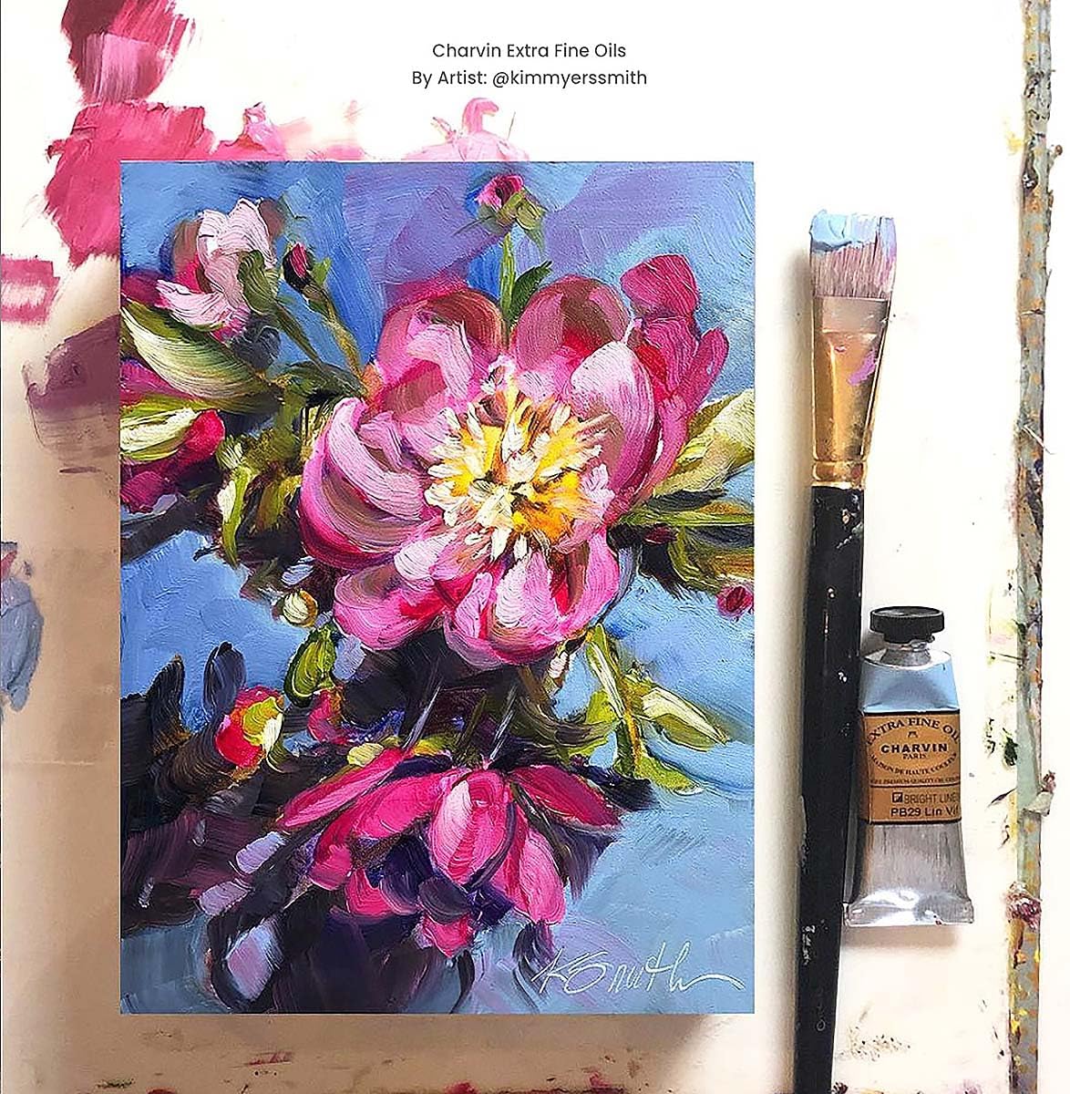 Charvin Extra Fine Professional Acrylic Paint - Salutation Set of 8-60ml Tubes, Triple-Milled, Lightfast Pigments, Open Stock Artist Acrylic Paints in Nature-Inspired Hues