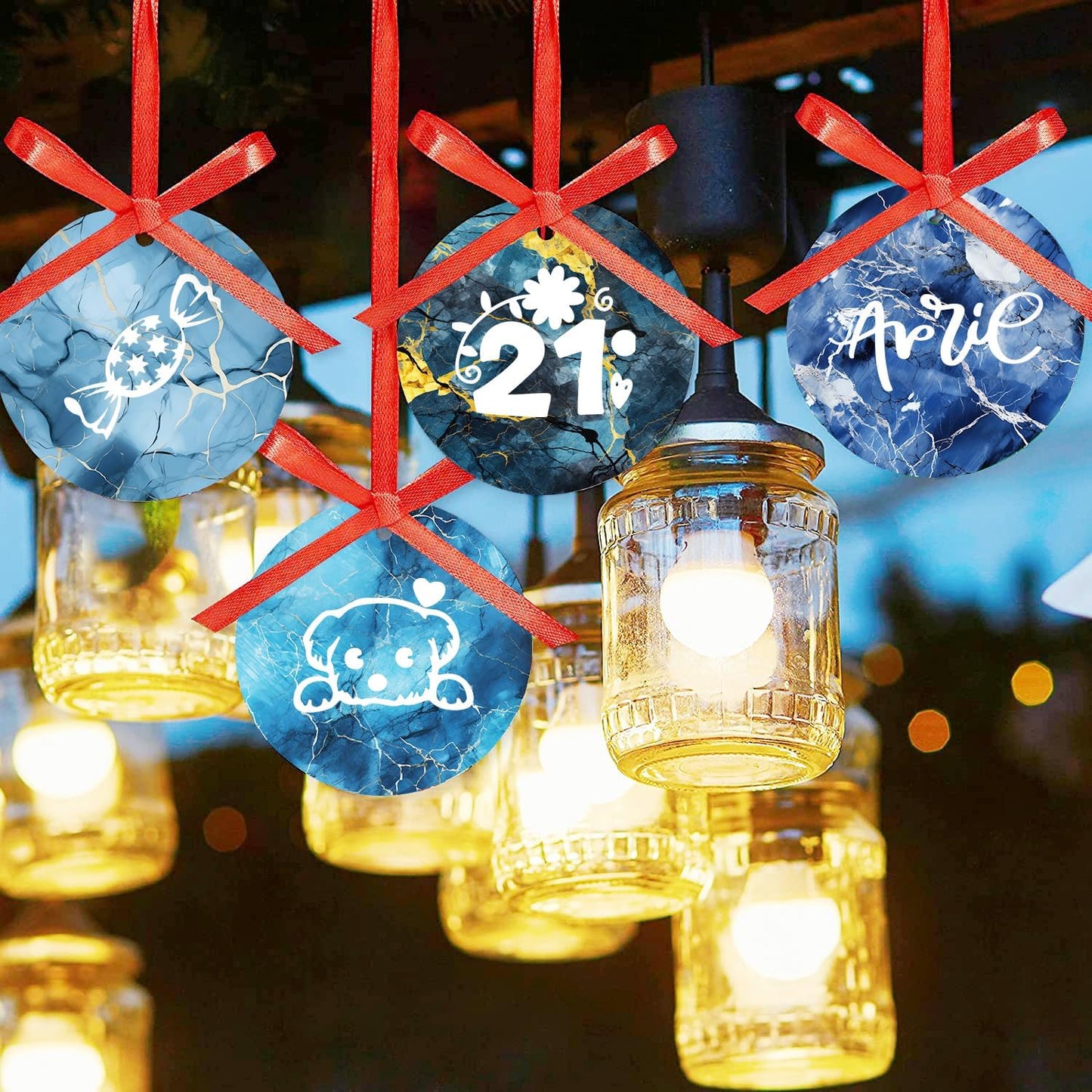 Sublimation Transfer Sheets for Heat Press Machine,12x12 Inch Blue Marble Sublimation Transfer Paper for Heat Press Machine, 6 Sheets