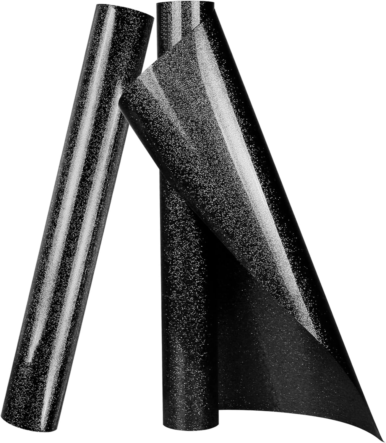 TORC Black Glitter HTV Heat Transfer Vinyl Roll 12 inch x 10 ft Iron on Vinyl for T Shirts Crafts