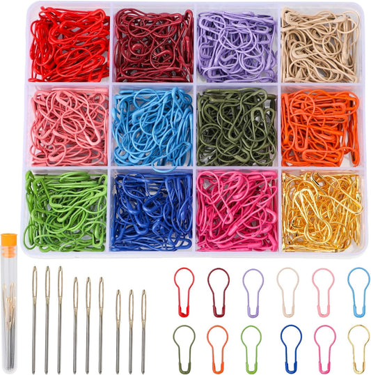 Kollase Crochet Markers, Metal Stitch Markers for Knitting and Crocheting, Accessories and Supplies (M-600 pcs)