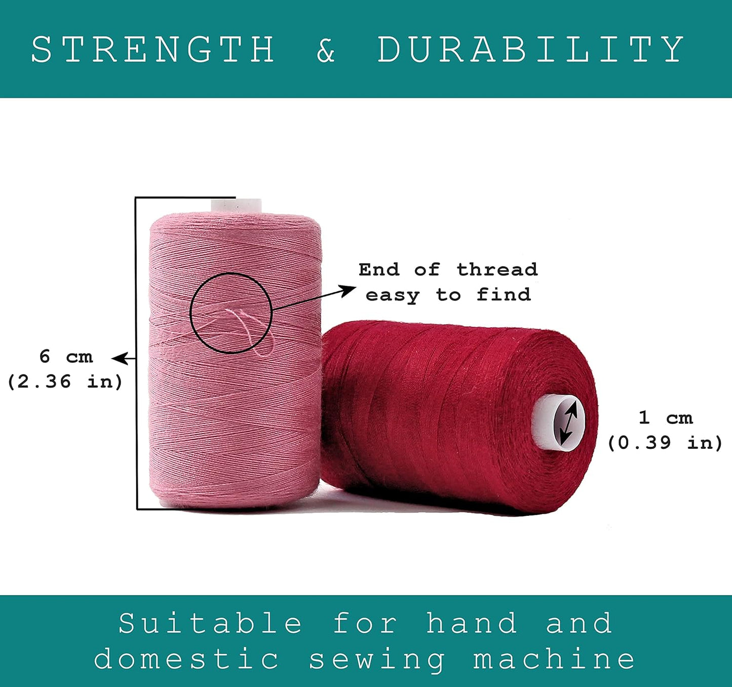 BlesSew Sewing Thread - 24 Spools of Polyester Thread for Sewing Machine for Beginners, Hand Stitching & Quilting - 1000 yds per Spool in Light Colors