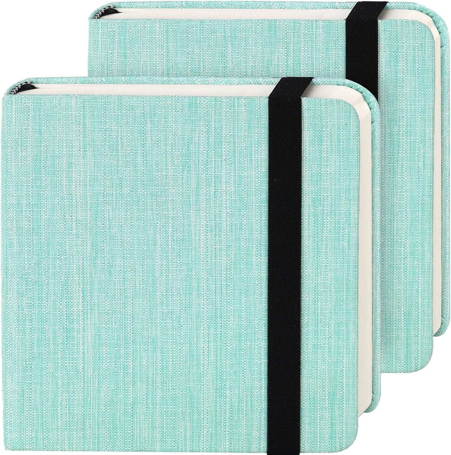 Funto Watercolor Journal, 4.7x4.7, 2 Pack, 24 Sheets Each, 100% Cotton Hot Press, 300gsm/140lb, Art Supplies for Mixed Media