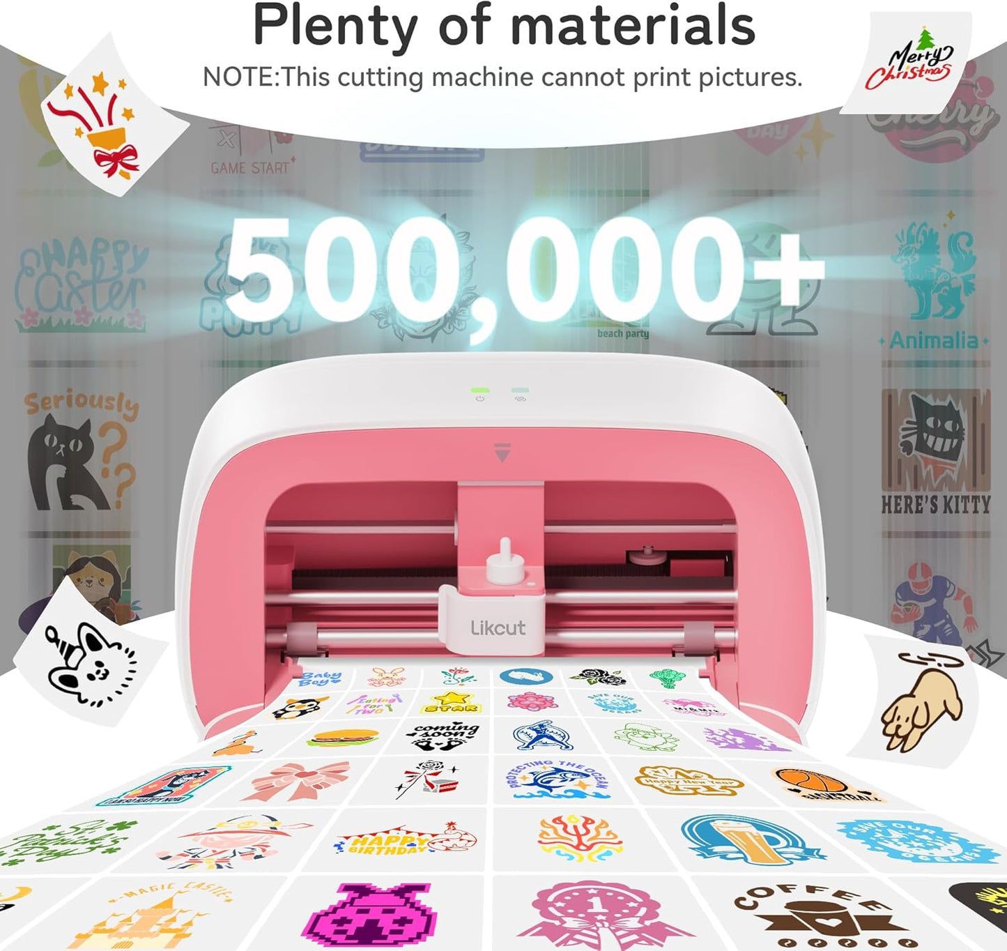 Likcut Vinyl Cutter Machine Creator Bundle with Carrying Case & Accessories, User-Friendly Sticker Maker Set, Portable Vinyl Printer for Sticker Joy Craft & Home Decor, School Project