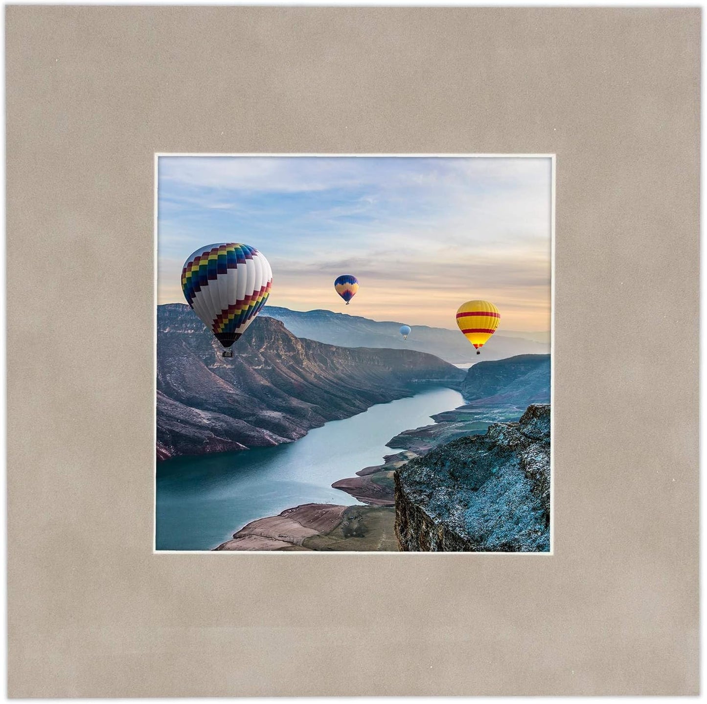 Pack of 25 Acid Free 11x14 Mats Bevel Cut for 8.5x11 Photos - Light Grey Suede Precut Matboards For Pictures, Photos, Framing - 4-ply Thickness