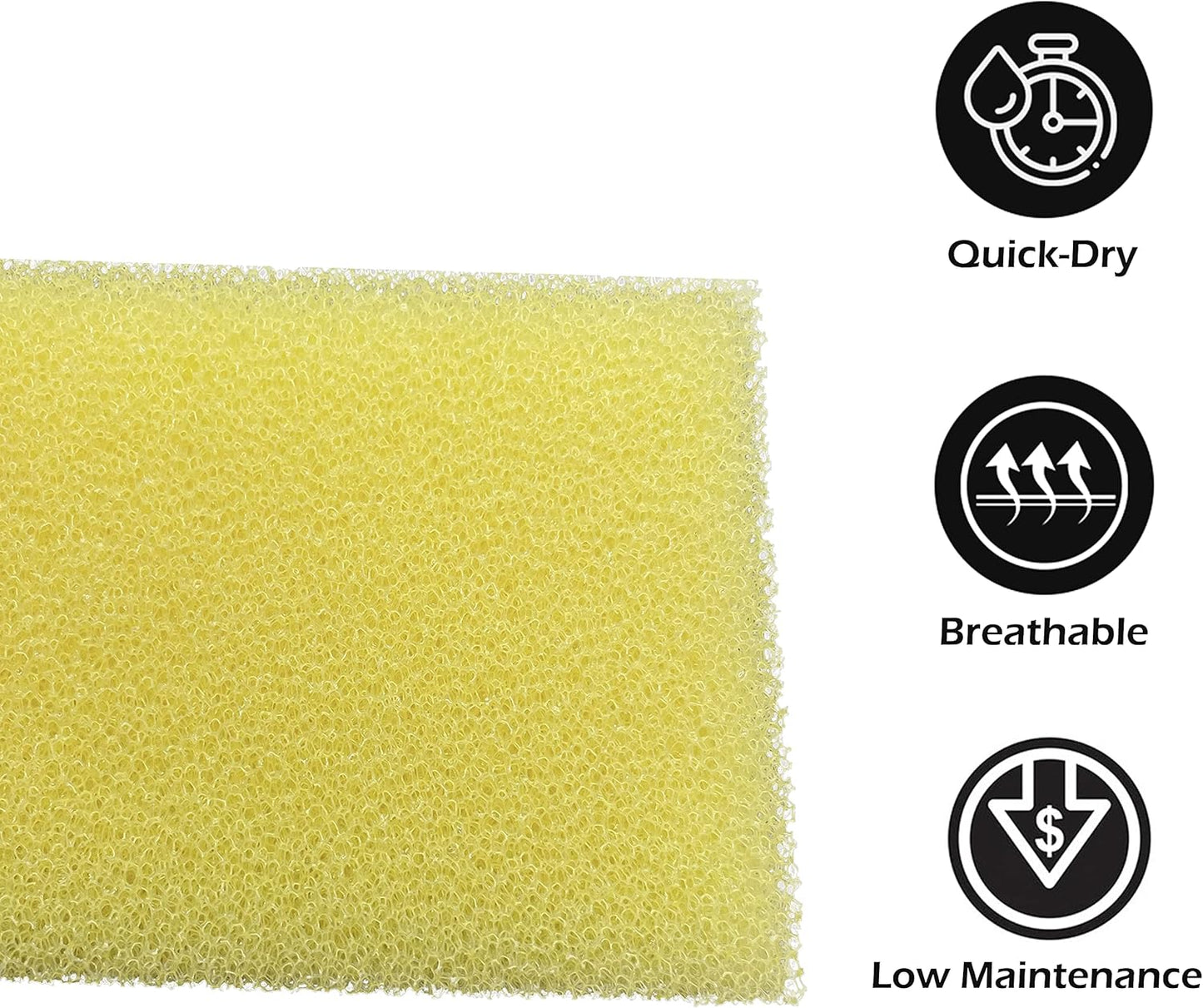 FoamRush 5" x 24" x 24" Water-Resistant Dry Fast Outdoor Upholstery Foam Sheet for Outdoor & Marine Furniture (Chair Cushion Foam for Patio Furniture, Boat Seat Cushion Replacement)