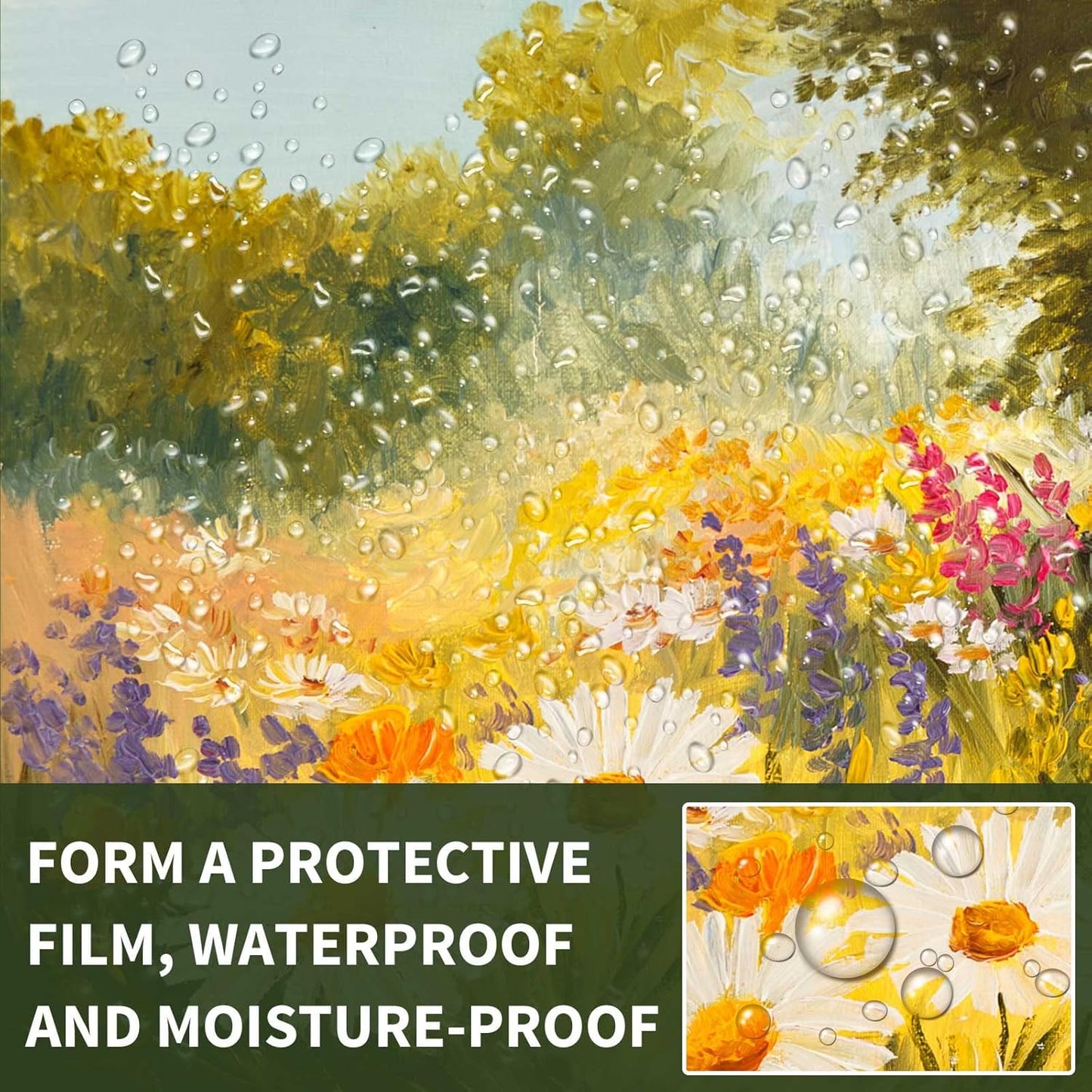 SEVENWELL Gloss Varnish for Acrylic Painting, Paint by Numbers Sealer, Acrylic Clear Coat, High Finish Non-Yellowing Anti-Crazing for Air Dry Clay Glaze