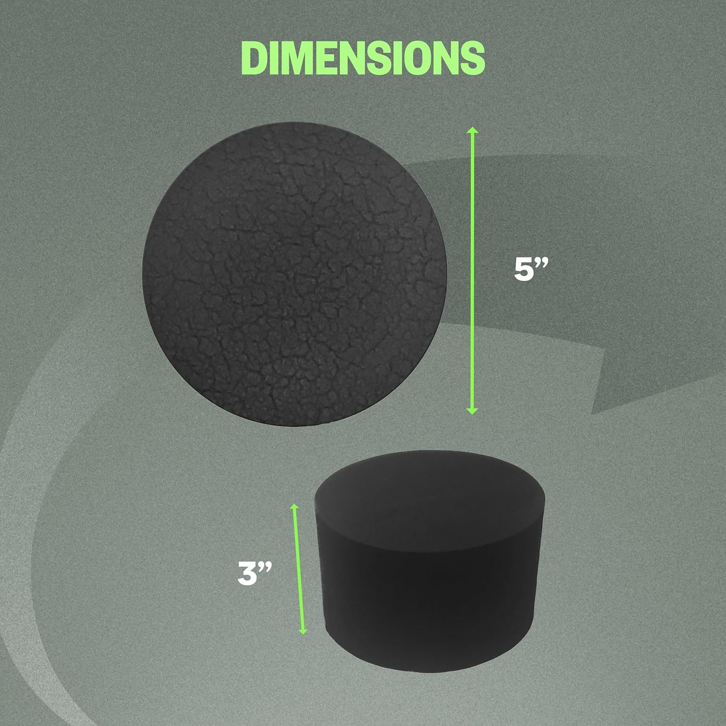 XCEL Floral Foam Blocks - Reusable, Weather Resistant Foam - Perfect for Fresh & Artificial Flower Arrangements, Crafts, Planter Boxes, Home Decor & More - 6-Pk, Black (5” x 3”, Round)