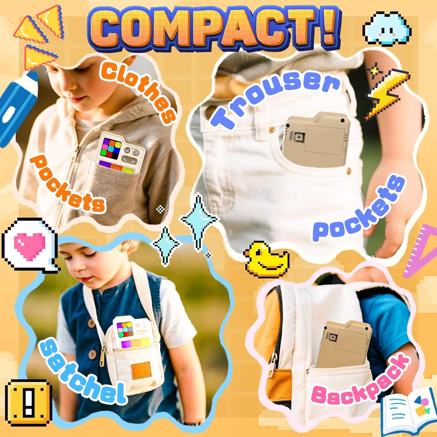 SMILESSKIDDO Super Slide Puzzle Games, Original 1000+ Challenges & 3 Modes, Brain Teaser Puzzle, Super Electronic Sliding Puzzles Toy Gifts for Kids & Adults, Fun Unblocking Logic Game