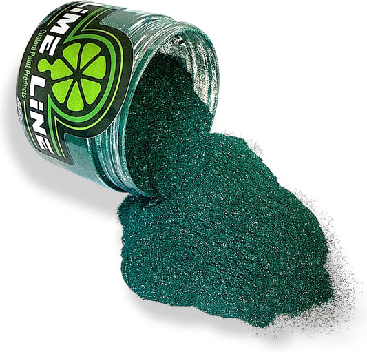 LiME LiNE Sprayable Metal Flake Paint Additive: Solvent Resistant Glitter for Automotive Custom Painting (Turquoise)