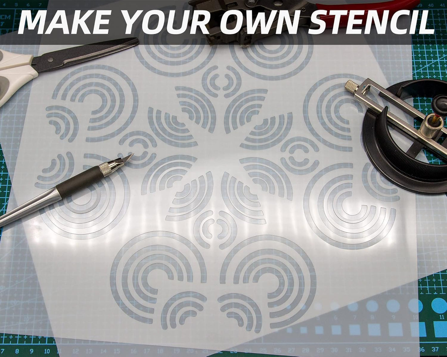 7.5mil Blank Mylar Sheets(10 Pack),12X12 inch Milky Translucent PET Blank Stencils Sheets,Template Material for Cutting Machine, Make Airbrush Stencils, Food-Safe Craft Plastic Sheets