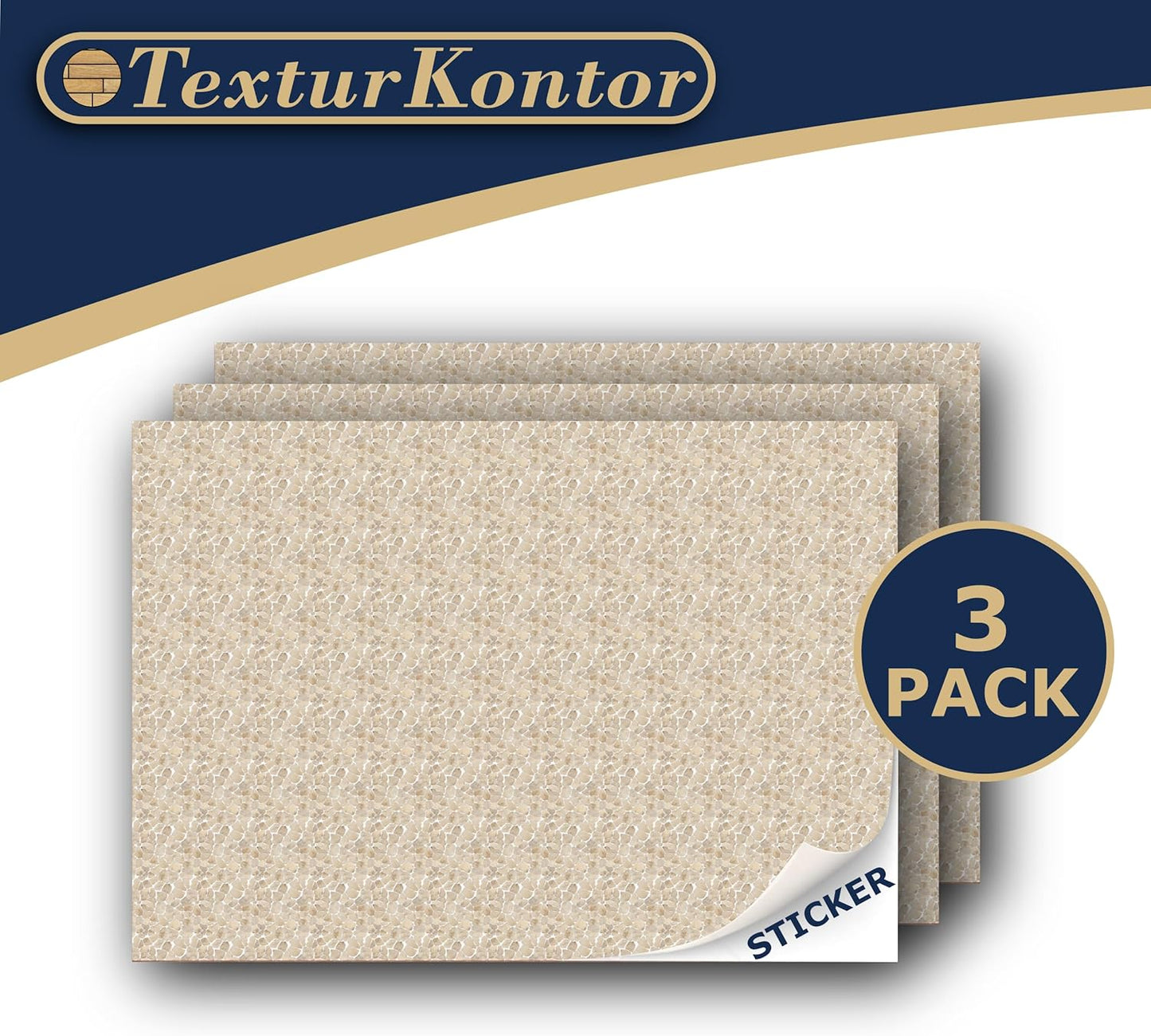 3 Sheets Self-Adhesive Decorative Film Paving Stones and Surfaces for Model Making in Scale 1:87 Scale H0 (UK: 3.5 mm Scale) (Sandstone Mosaic)