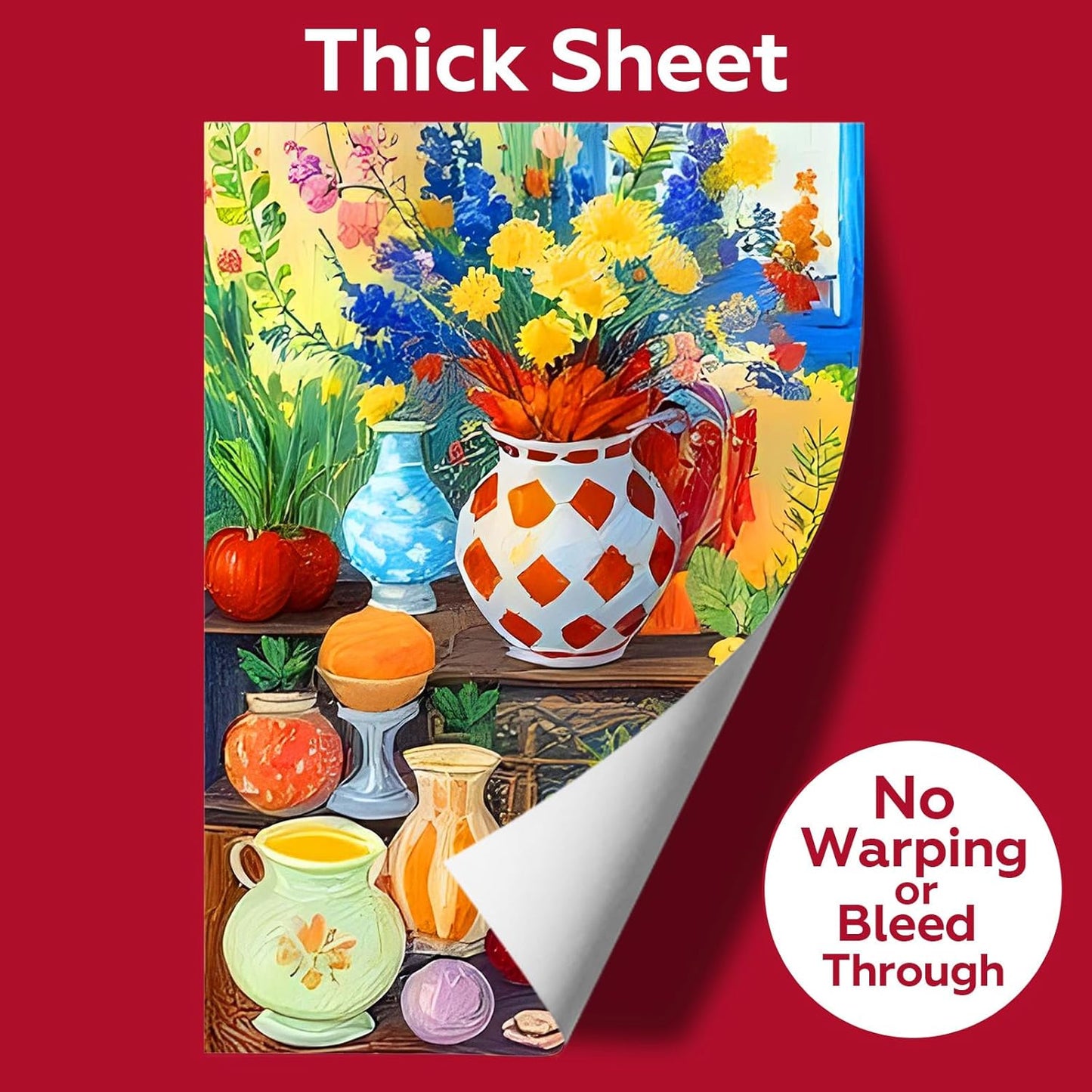 100 Sheets Watercolor Paper Bulk，9 x 12 Inch Cold Press 140 lb/300 GSM Water Color Paper for Kids Adults.Watercolor Drawing Paint Paper for Art Drawing Supplies