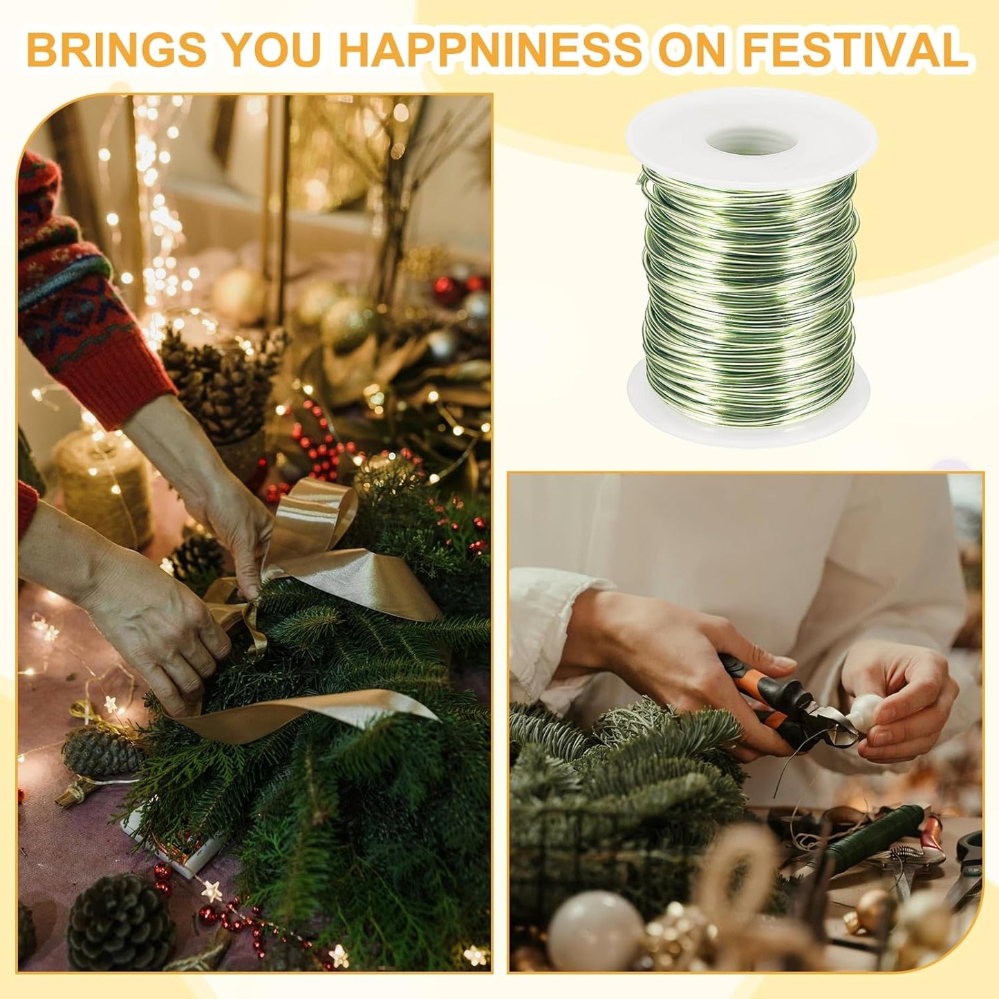 uxcell 16 Gauge / 1.5mm Anodized Aluminum Wire for Jewelry Craft Making, 102 Feet Bendable Flexible Wire for DIY Home Decor Gardening Sculpture, Grass Green