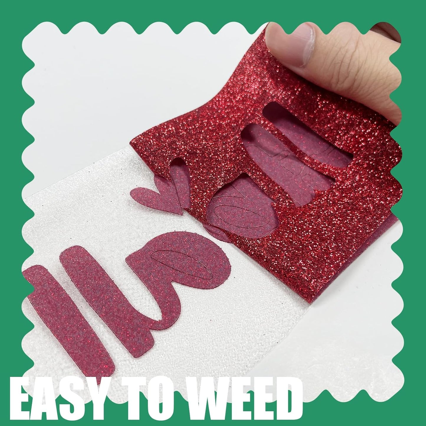 Red Glitter HTV Heat Transfer Vinyl, 12" x 5ft lron on Vinyl, for T-Shirt Ironing, Vinyl HTV Easy to Cut and Weed, The Best Choice for DIY Creativity. (red, 12" x5ft)