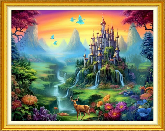 Artvxeay Cross Stitch Kits Stamped Full Range of Embroidery Kits for Beginners Adults 11CT Pattern Stitch Embroidery Kits Needlepoint Kits DIY - (Magical Wonderland 16x20 inch)