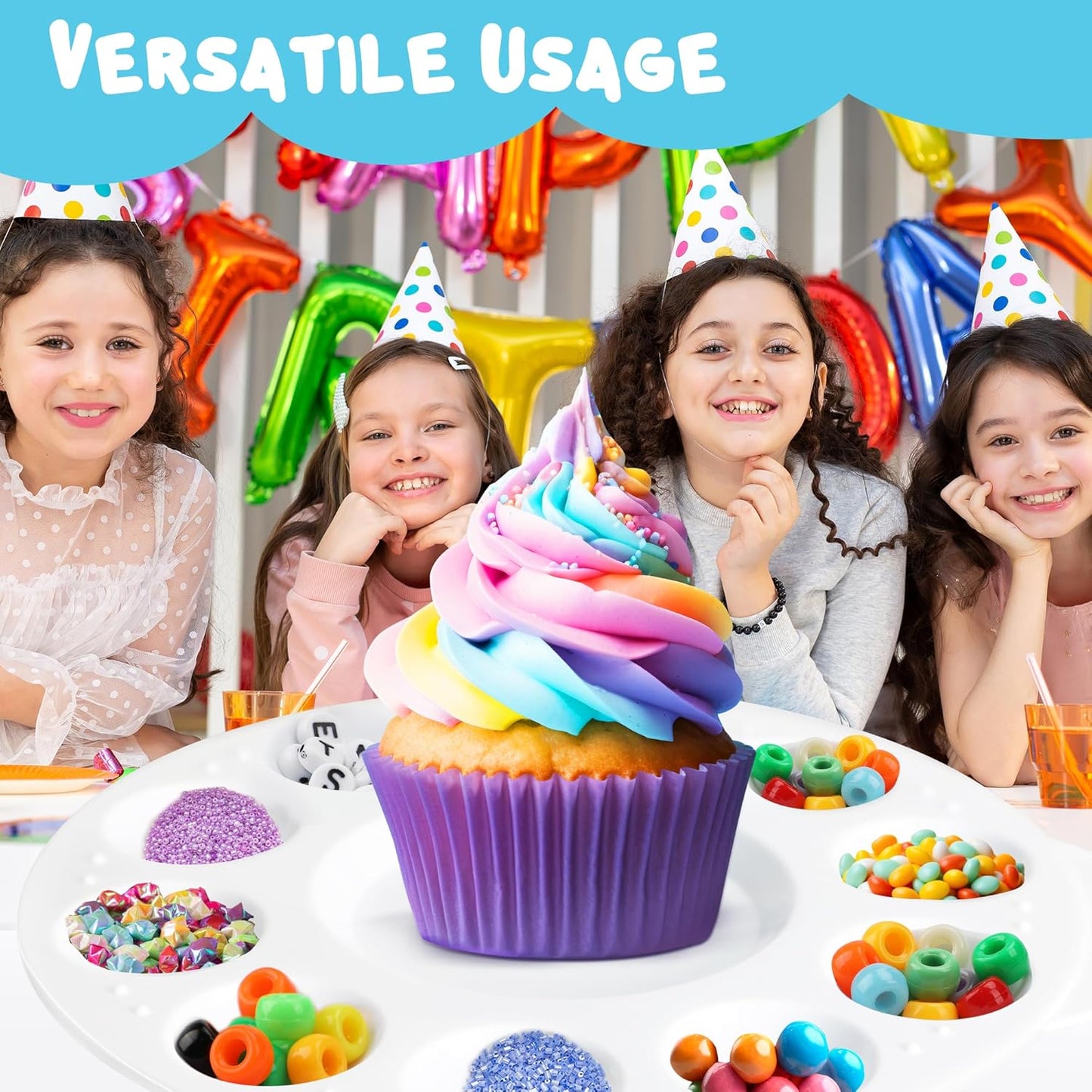 Paint Tray Palettes, Plastic Paint Pallets with Hanging Hole for Kids or Students to Paints on School Project, Art Class or Have a Birthday Painting Party -12pcs