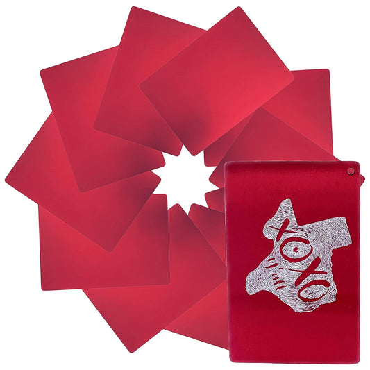 Metal Engraving Blanks for Etching w/Silhouette Cameo 4 Pro Plus, Brother Scan and Cut, Maker, Explore Air 2 or Laser Engraving Blanks - Anodized Aluminum Sheet Metal & Plates for Crafting- 10 Pack