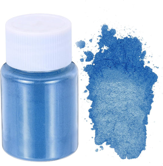 uxcell 10g/0.35oz Cosmetic Grade Mica Powder, 600 Mesh Mica Powder Natural Resin Epoxy Pigment Powders for Casting Resin, Candle Dye, DIY Nail Polish and Lip Gloss, Navy Blue