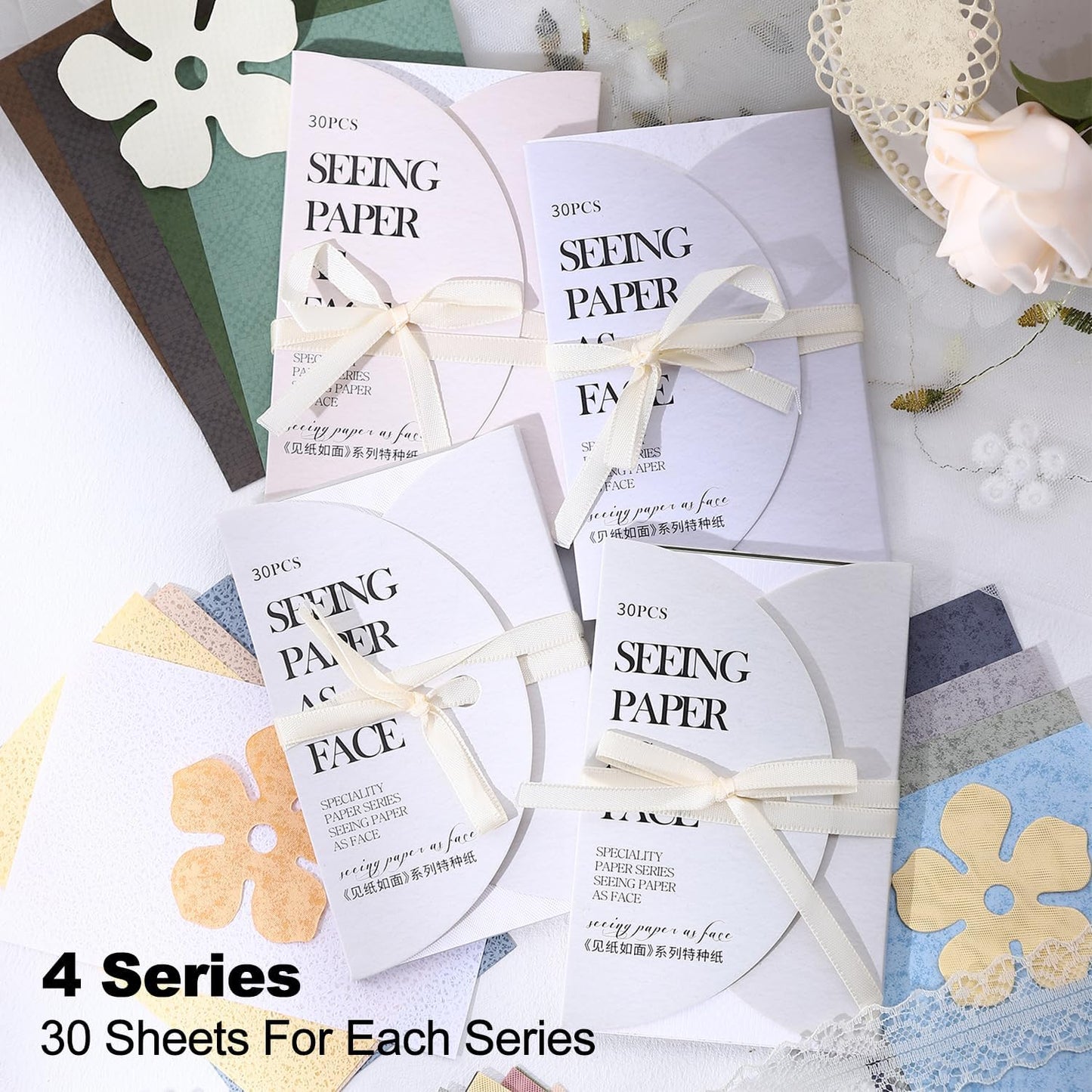 Textured Scrapbook Paper Set, 120 PCS Retro Decorative Craft Paper for Journaling, Scrapbook Supplies, DIY Card Making, Collage, and Planner 3.07 × 4.72 inch