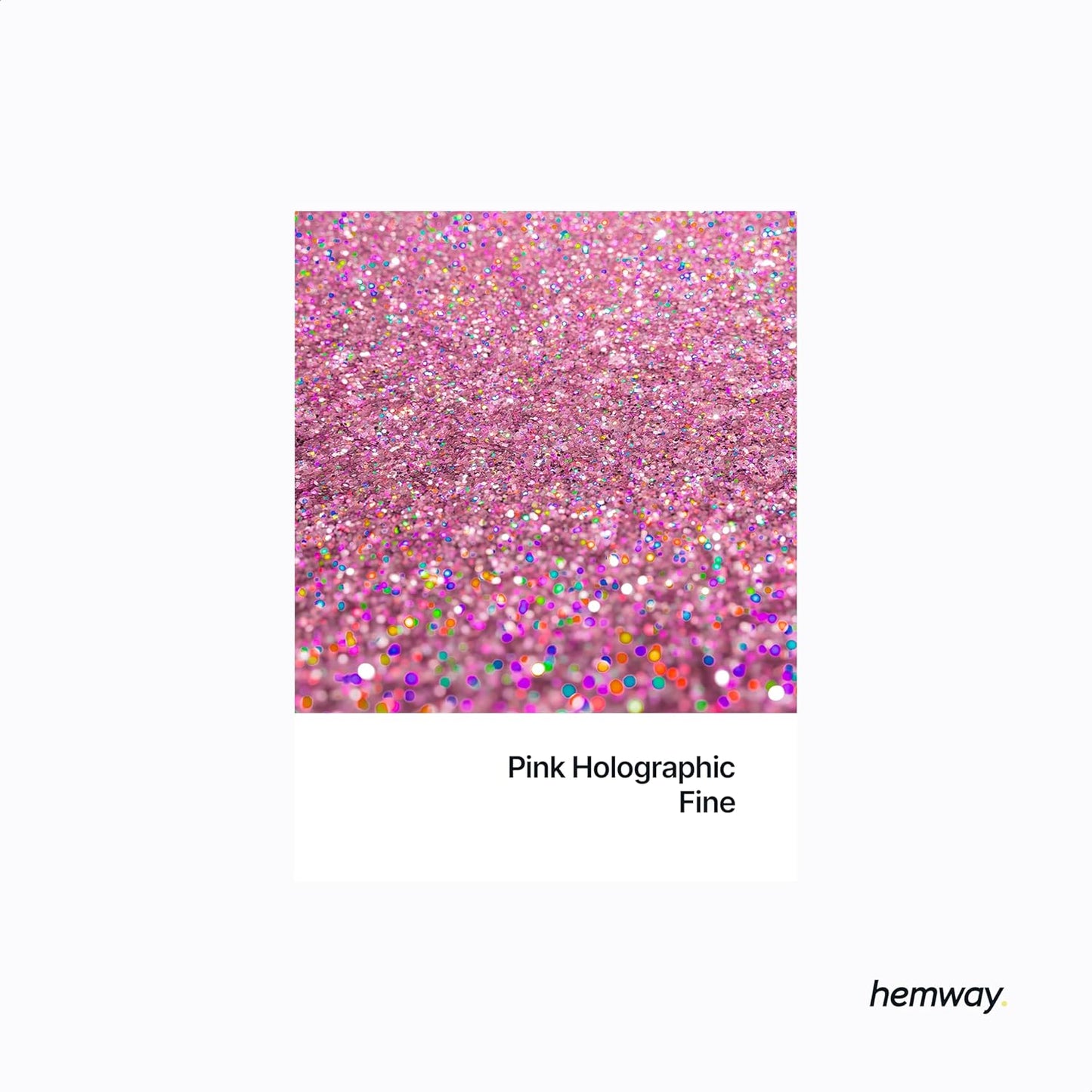 Hemway Polyurethane & Epoxy Resin Glitter 100g / 3.5oz Metallic Crystal Flake Additive for Flooring Jewelry Tumblers Glass Pigment - Fine (1/64" 0.015" 0.4mm) - Rose Pink Holographic