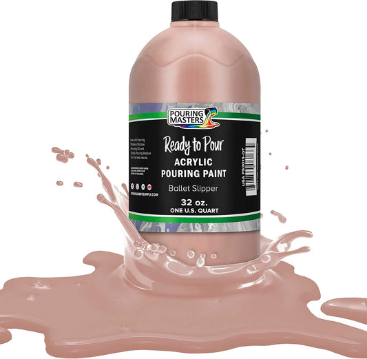 POURING MASTERS Ballet Slipper Acrylic Ready to Pour Pouring Paint - Premium 32-Ounce Pre-Mixed Water-Based - for Canvas, Wood, Paper, Crafts, Tile, Rocks and More